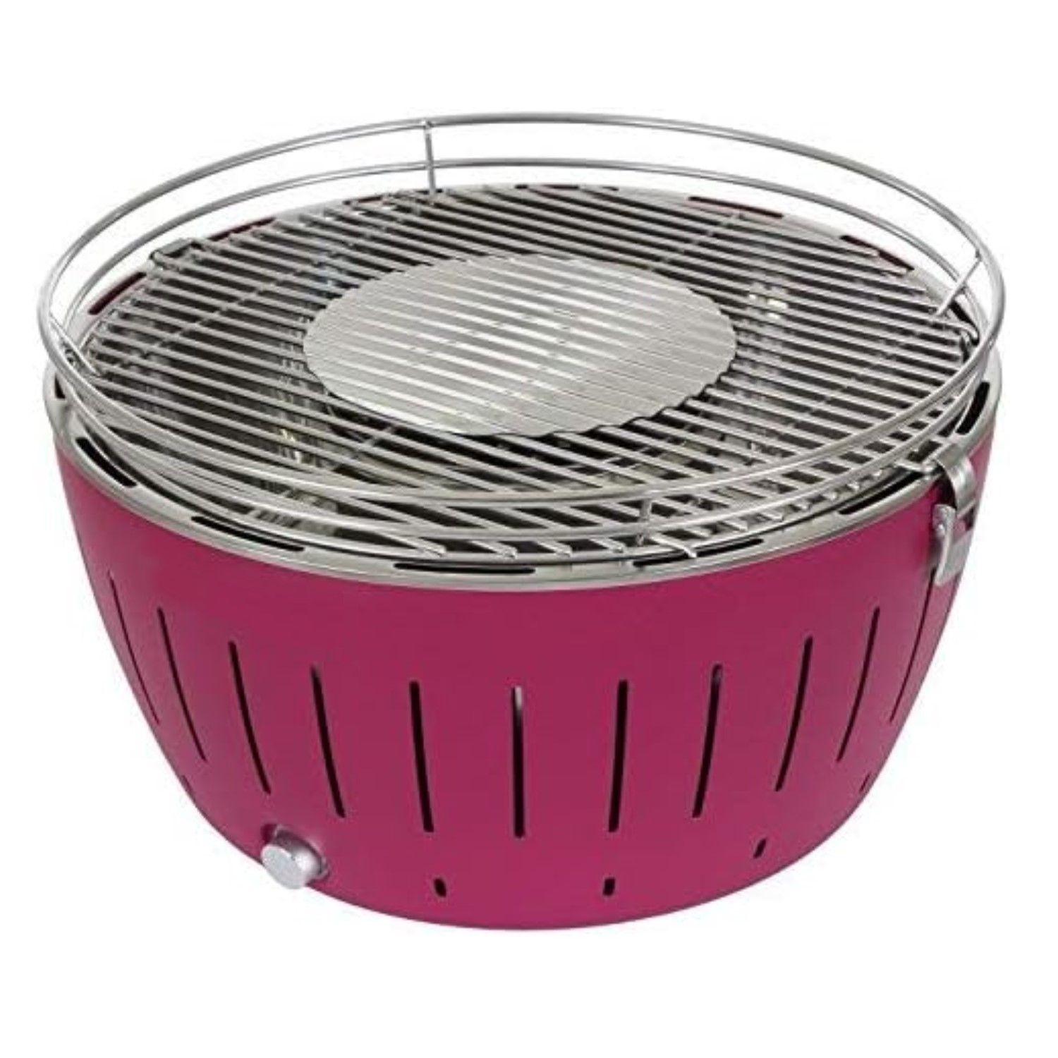 Parrilla a Carbon Sin Humo con Ventilador. Rosa-5