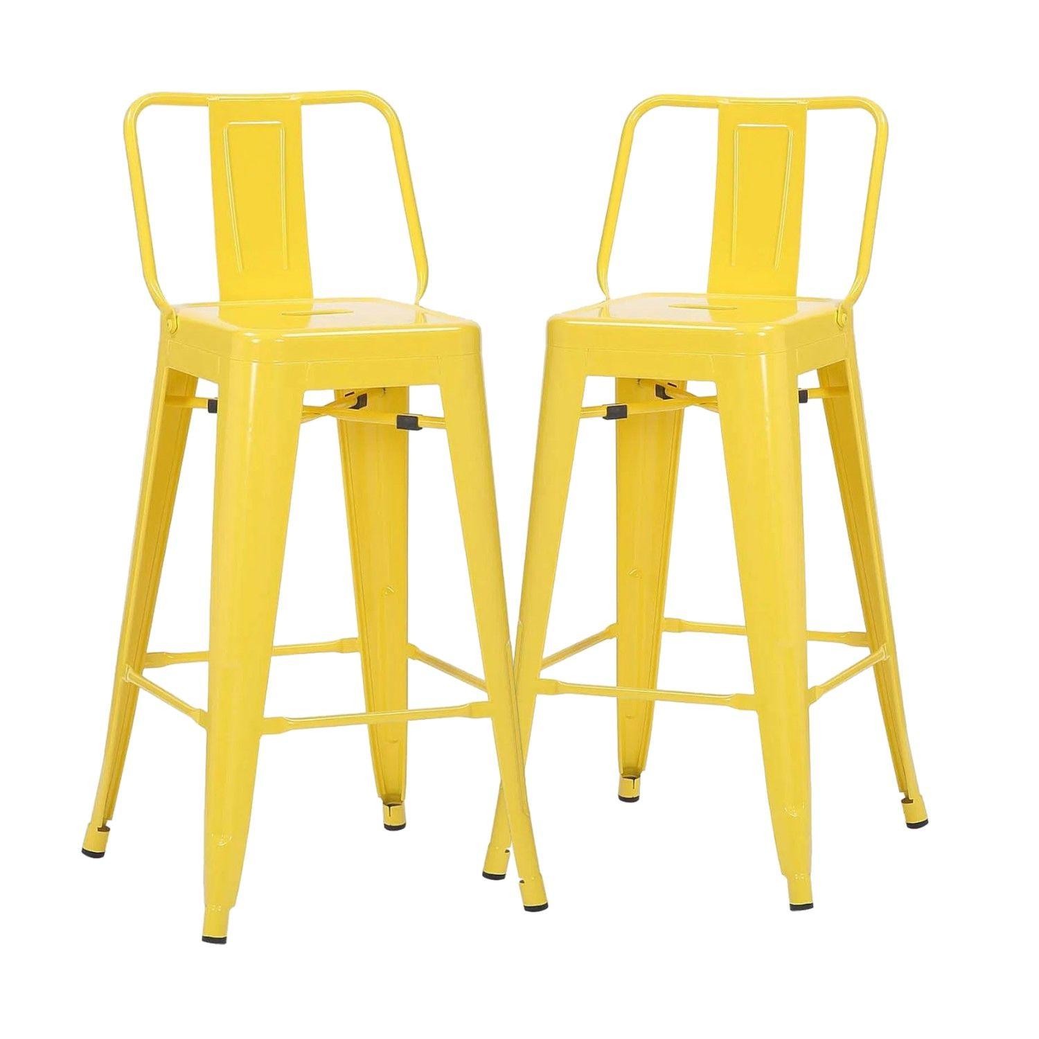 Pack 2 Unidades Silla Alta Tolix Amarillo-0