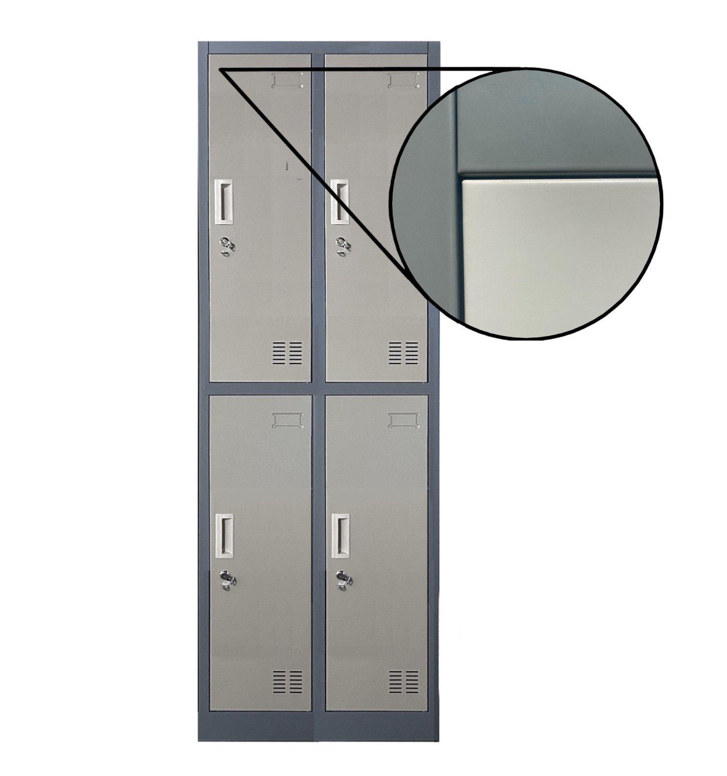 Locker Casillero metálico 2 Cuerpos 4 Puertas-4