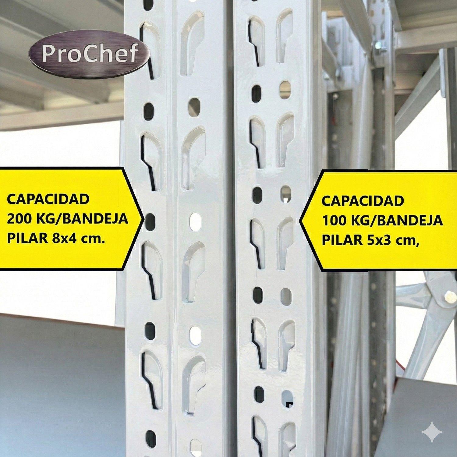 Rack 150x50x200 cm. 800 kg. Gris Claro-6