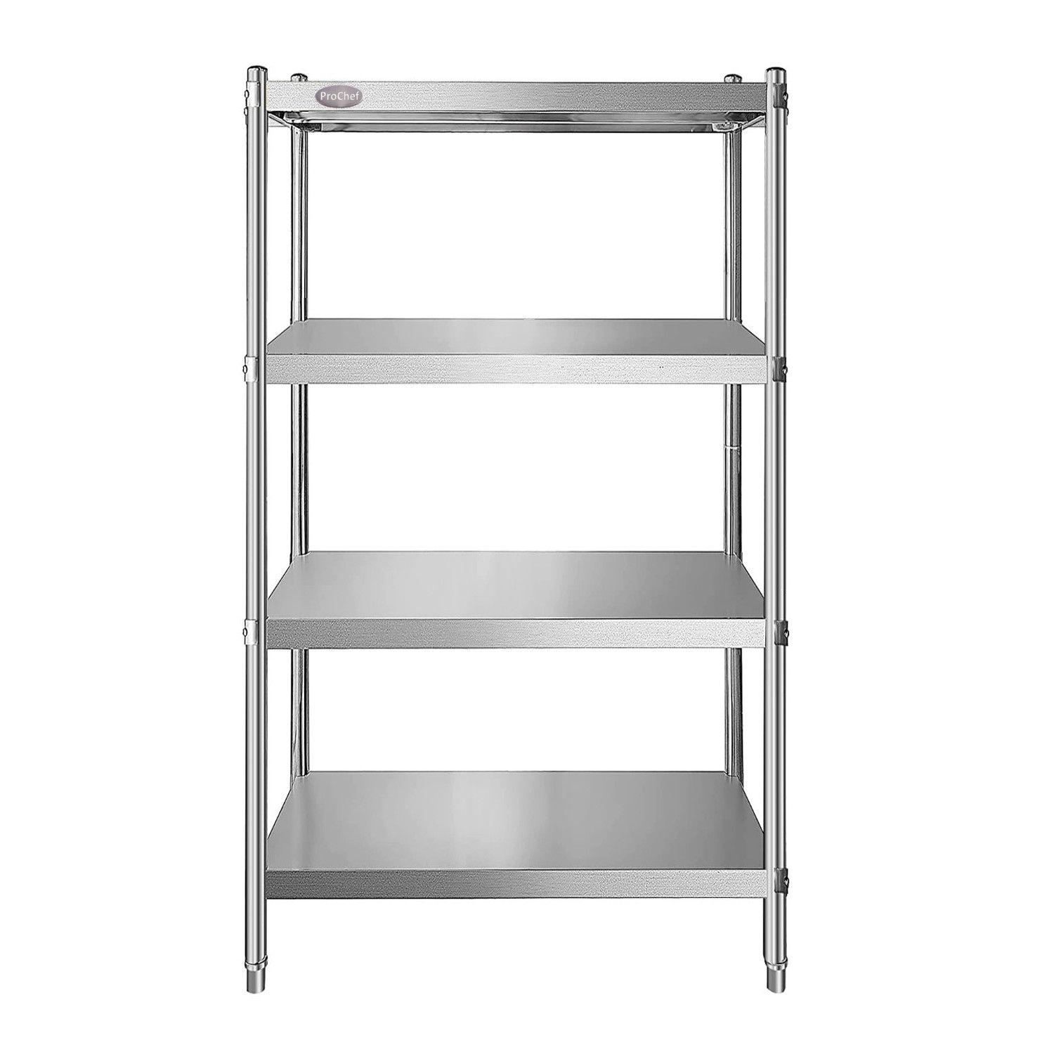 Estante 4 Bandejas lisas. 90x50x180 cm. Acero Inox-2