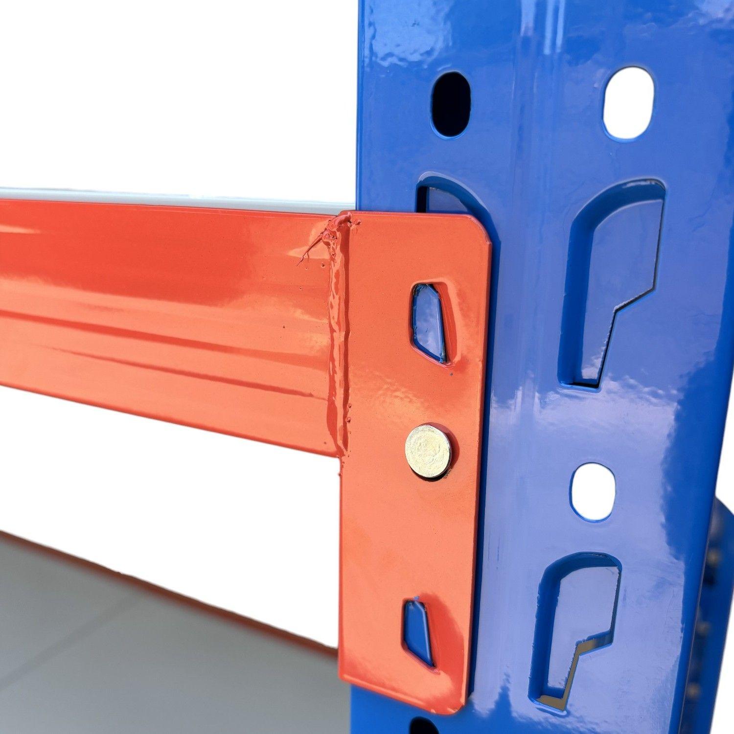 Estante Mini Rack 120x50x200 cm 800 kg Azul Naranjo Gris-5