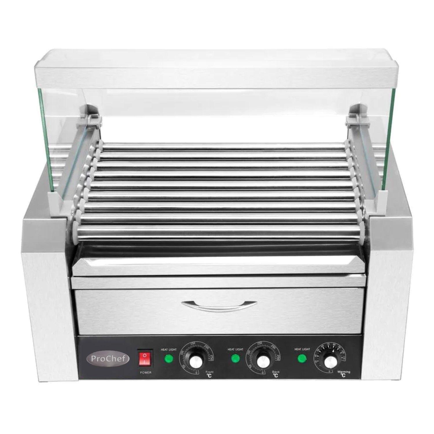 Roller Hot Dogs 9 Rodillos con Mantenedor de Pan-6