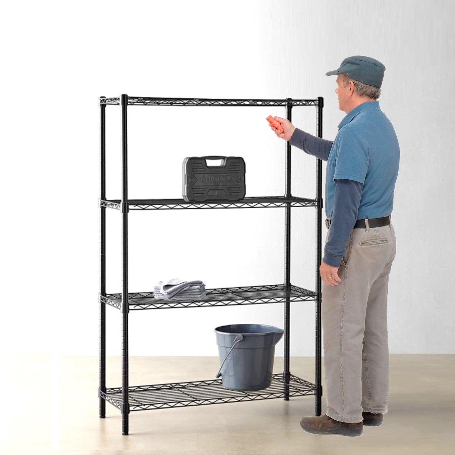 Estante 90x35x150 cm. Acero Pintado 4 bandejas Capacidad 480 kg.-6