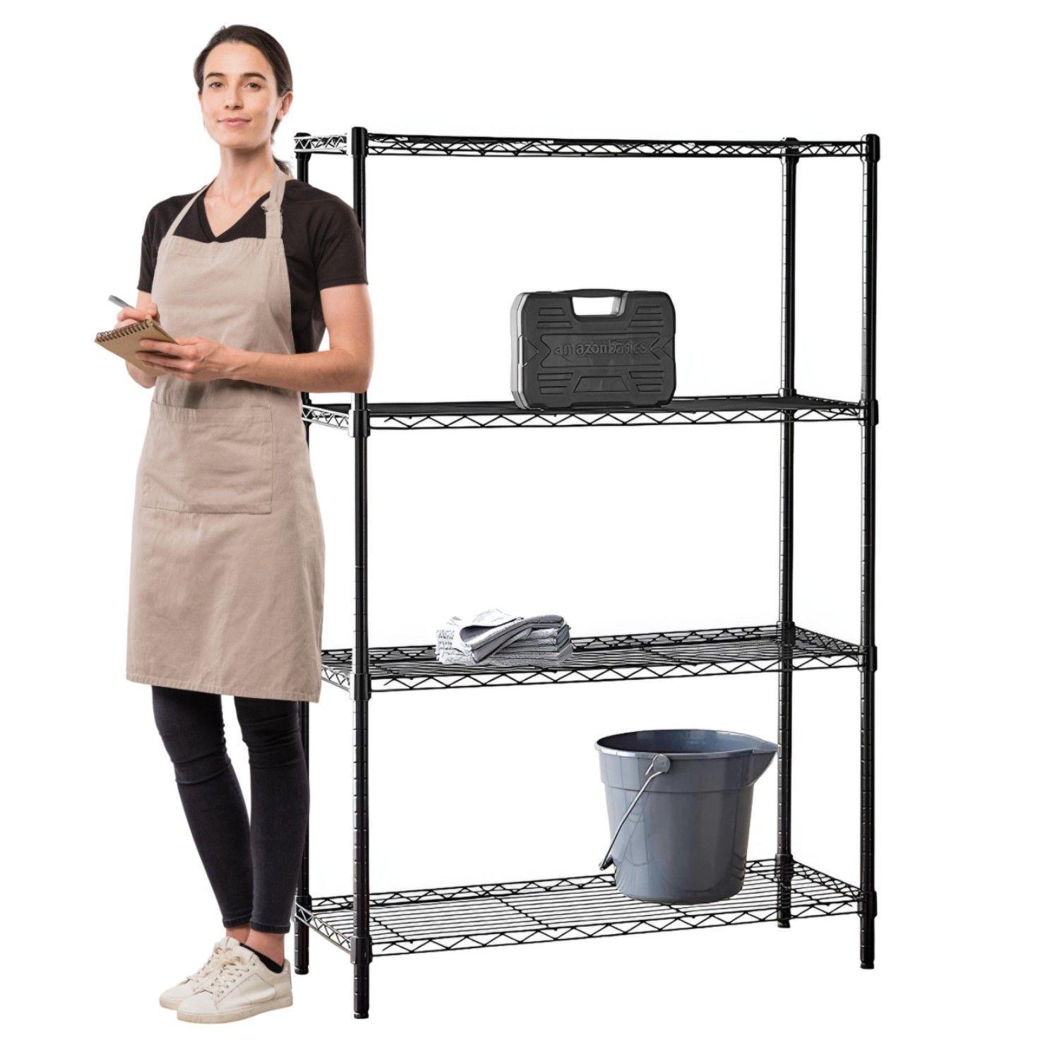 Estante 90x35x150 cm. Acero Pintado 4 bandejas Capacidad 480 kg.-1