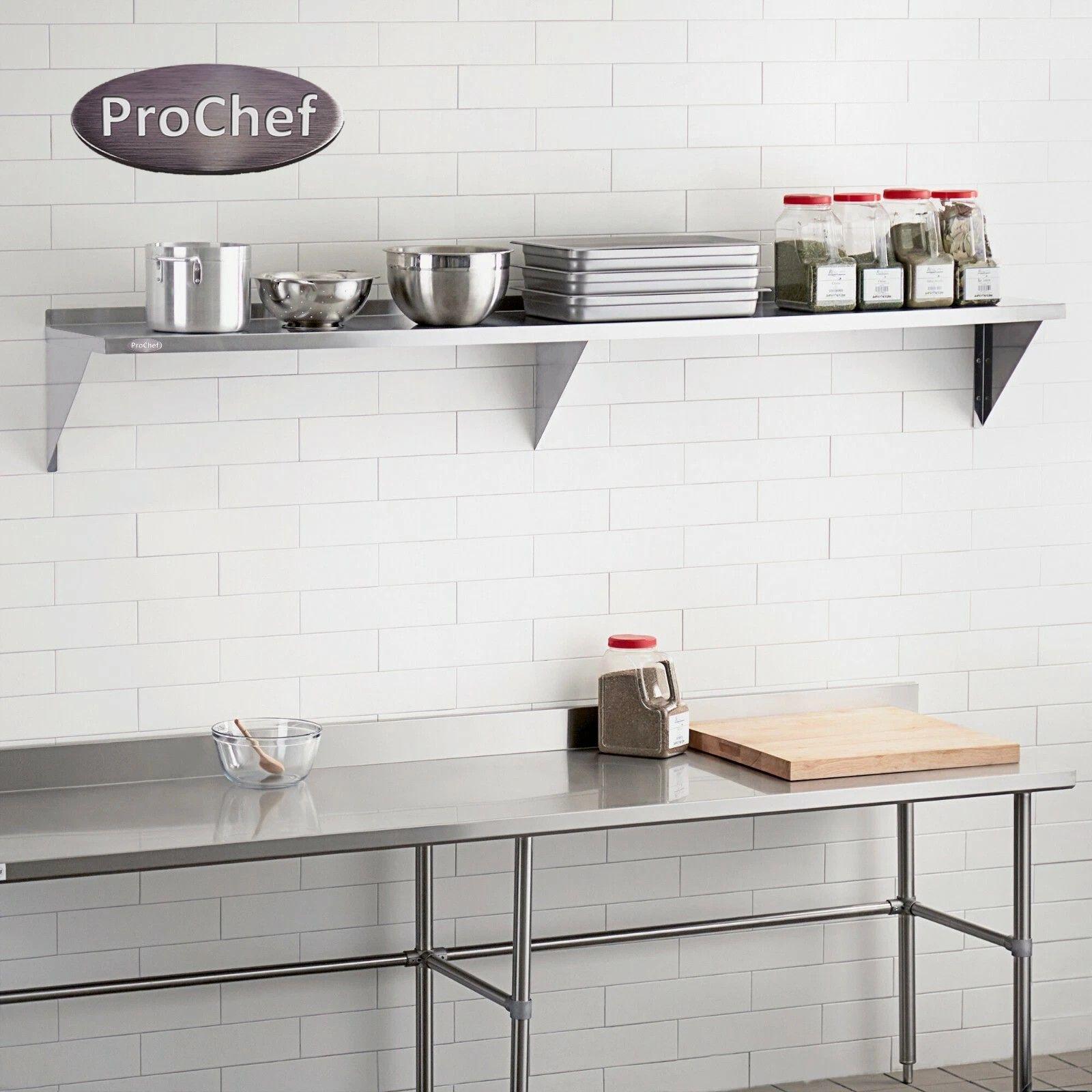 Repisa Mural 150x30 cm. Acero Inoxidable Liso-5