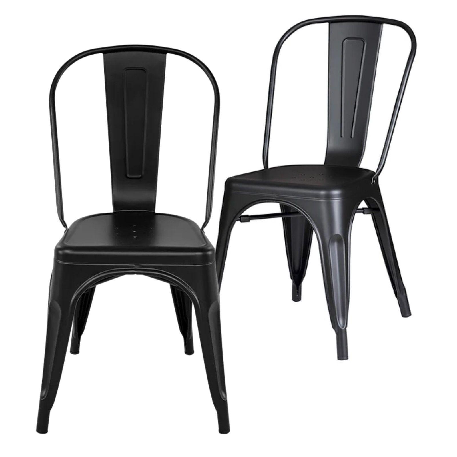 Pack 2 Unidades Silla Tolix Negro Mate-1