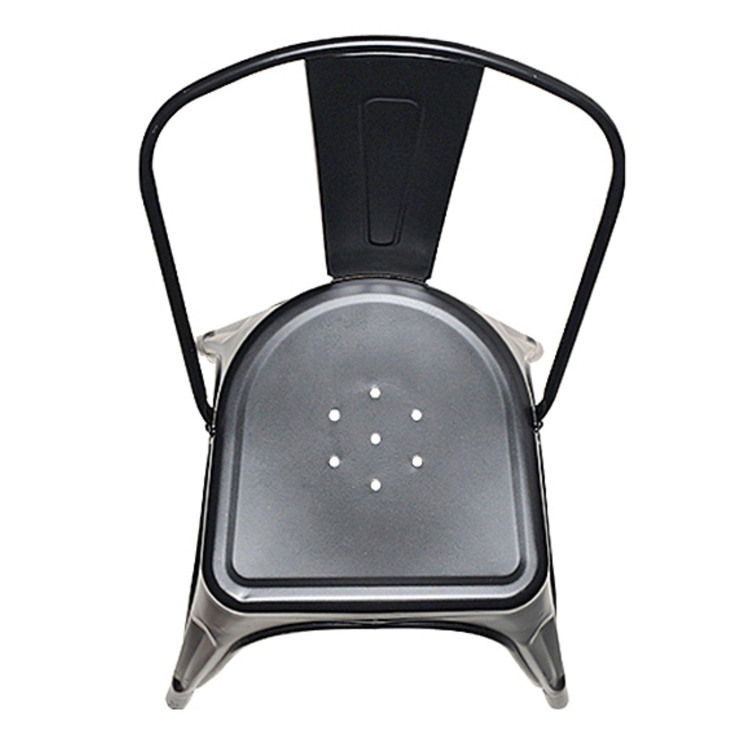 Pack 2 Unidades Silla Tolix Negro Mate-4