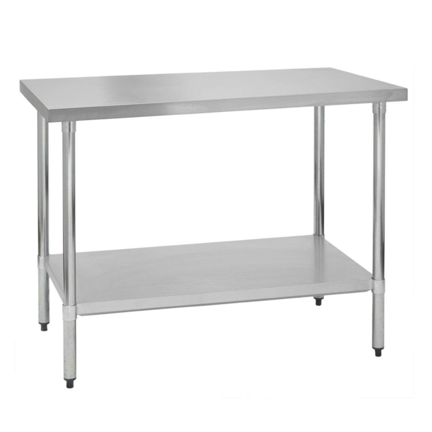 Mesón Central 120x60x85 cm Acero Inoxidable-0
