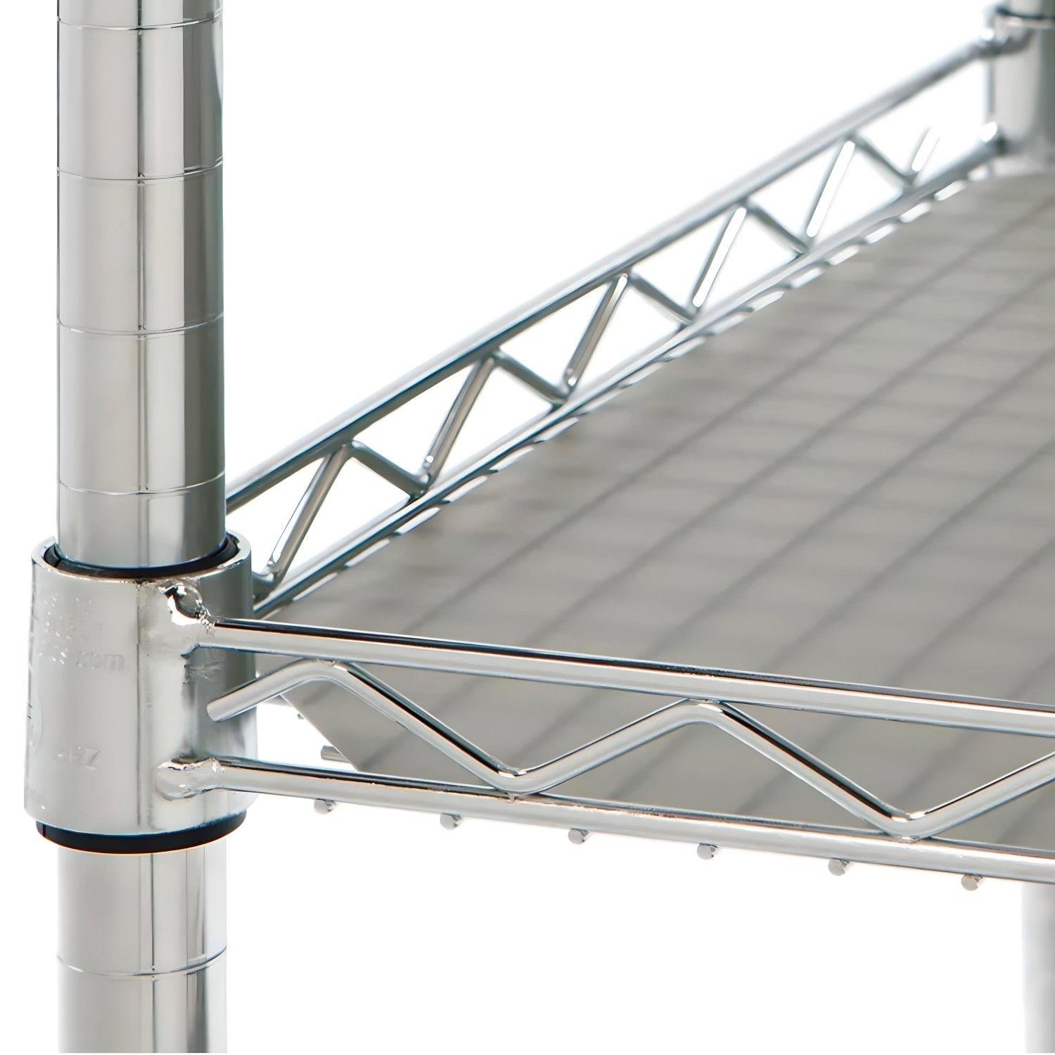 Carro Multiuso 90x45x100 cm Acero Cromado 3 Niveles CJ-A1523-8