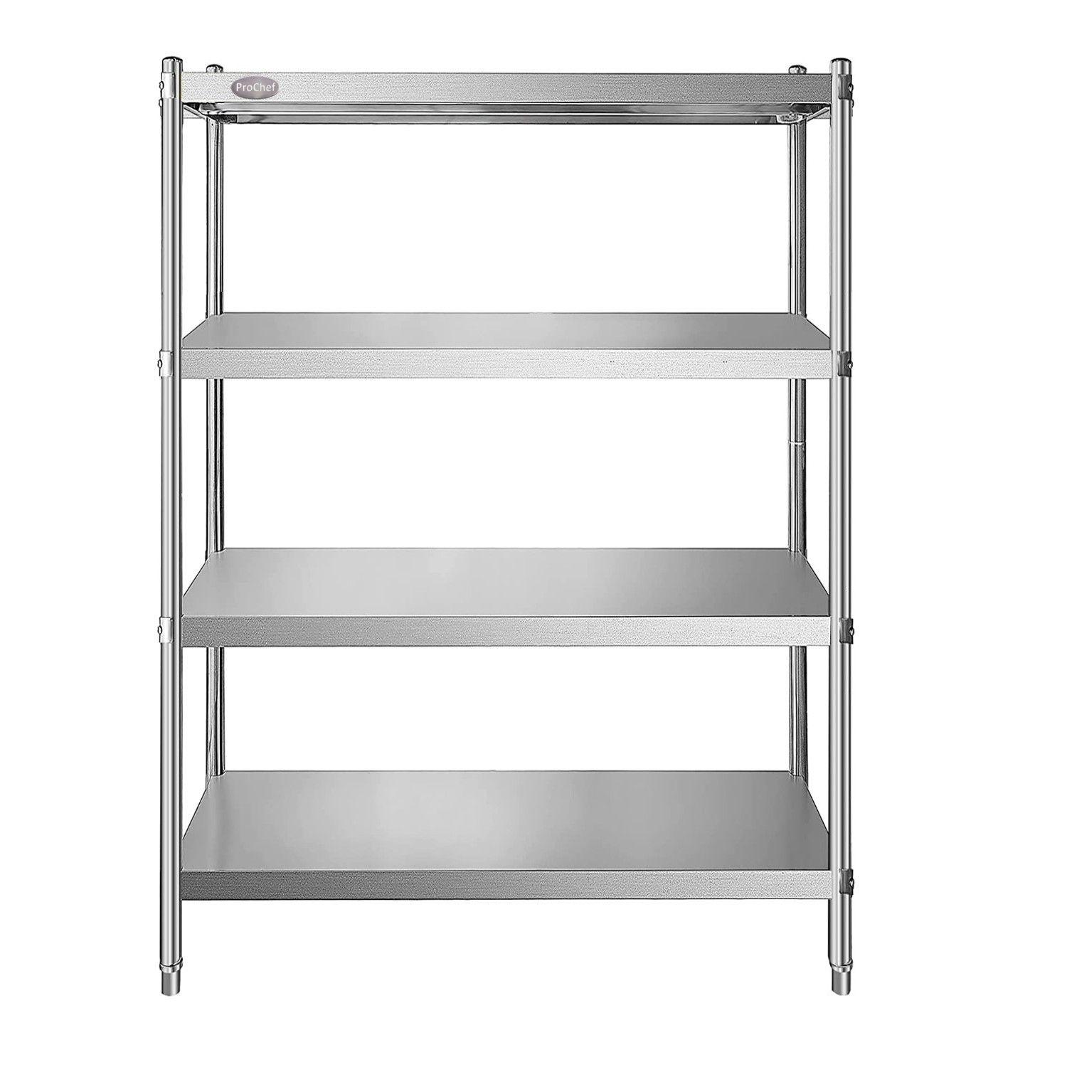 Estante 4 Bandejas lisas 120x50x180 cm. Acero Inox-0