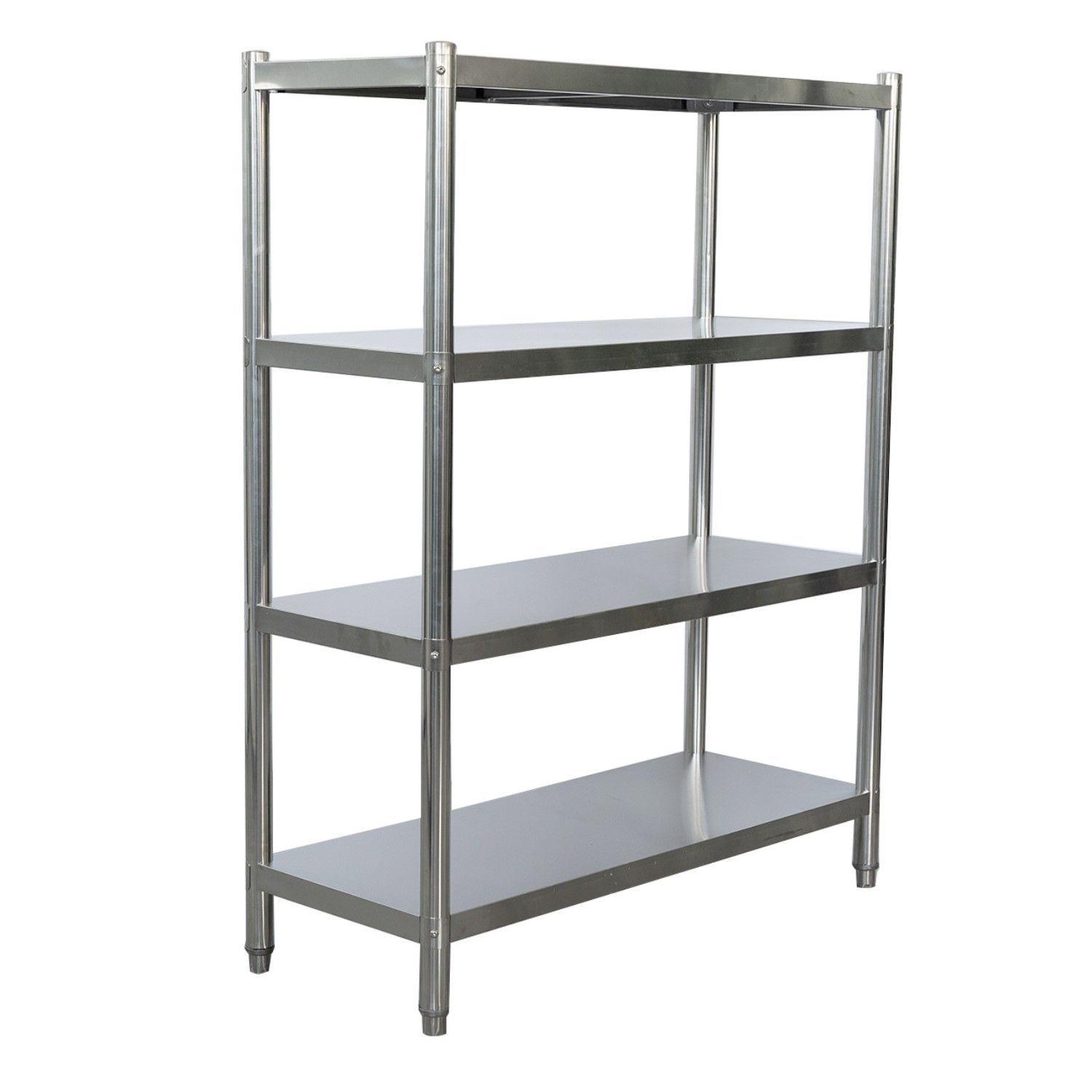 Estante 4 Bandejas lisas 120x50x180 cm. Acero Inox-2