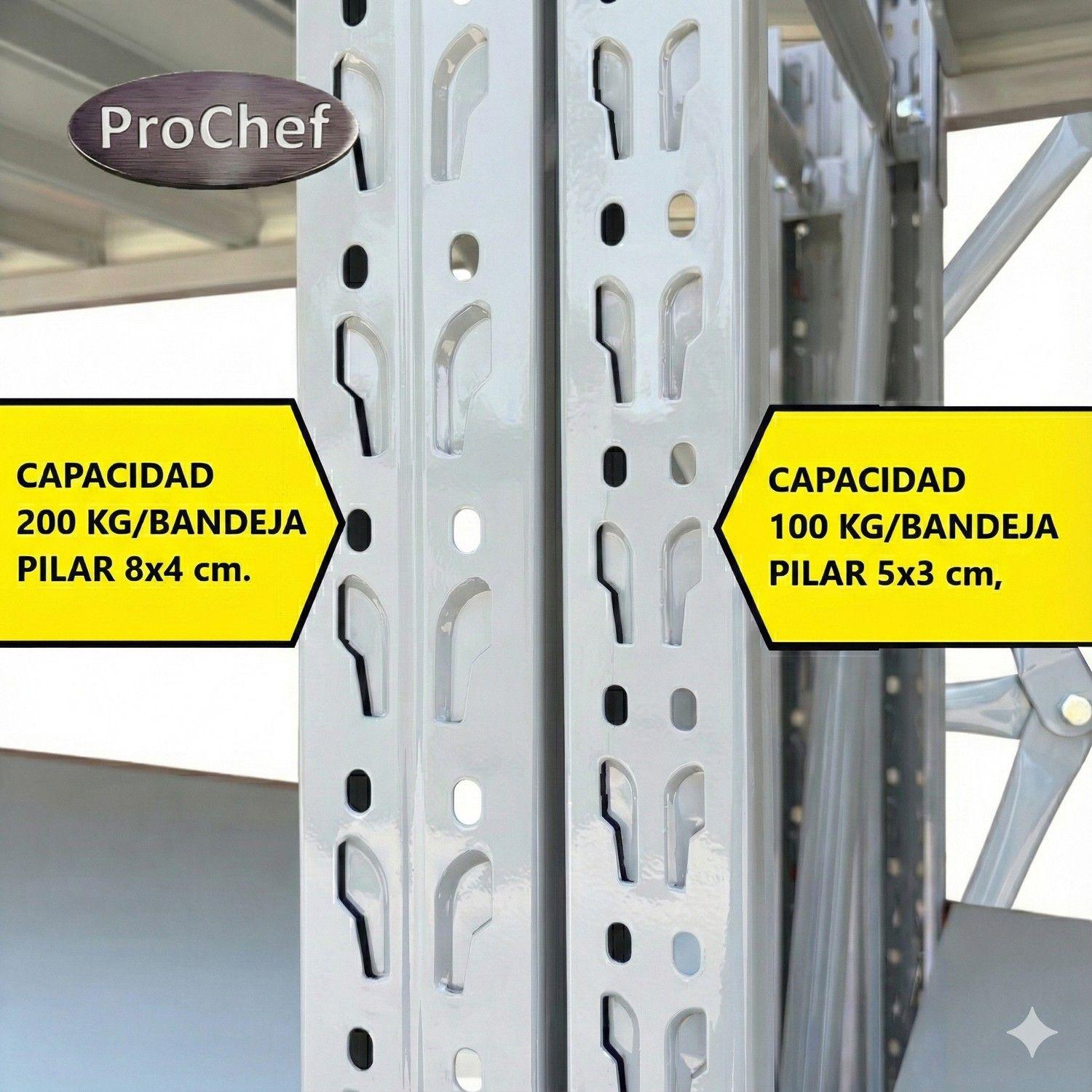 Estante Mini Rack 120x60x200 cm 800 kg Gris-7