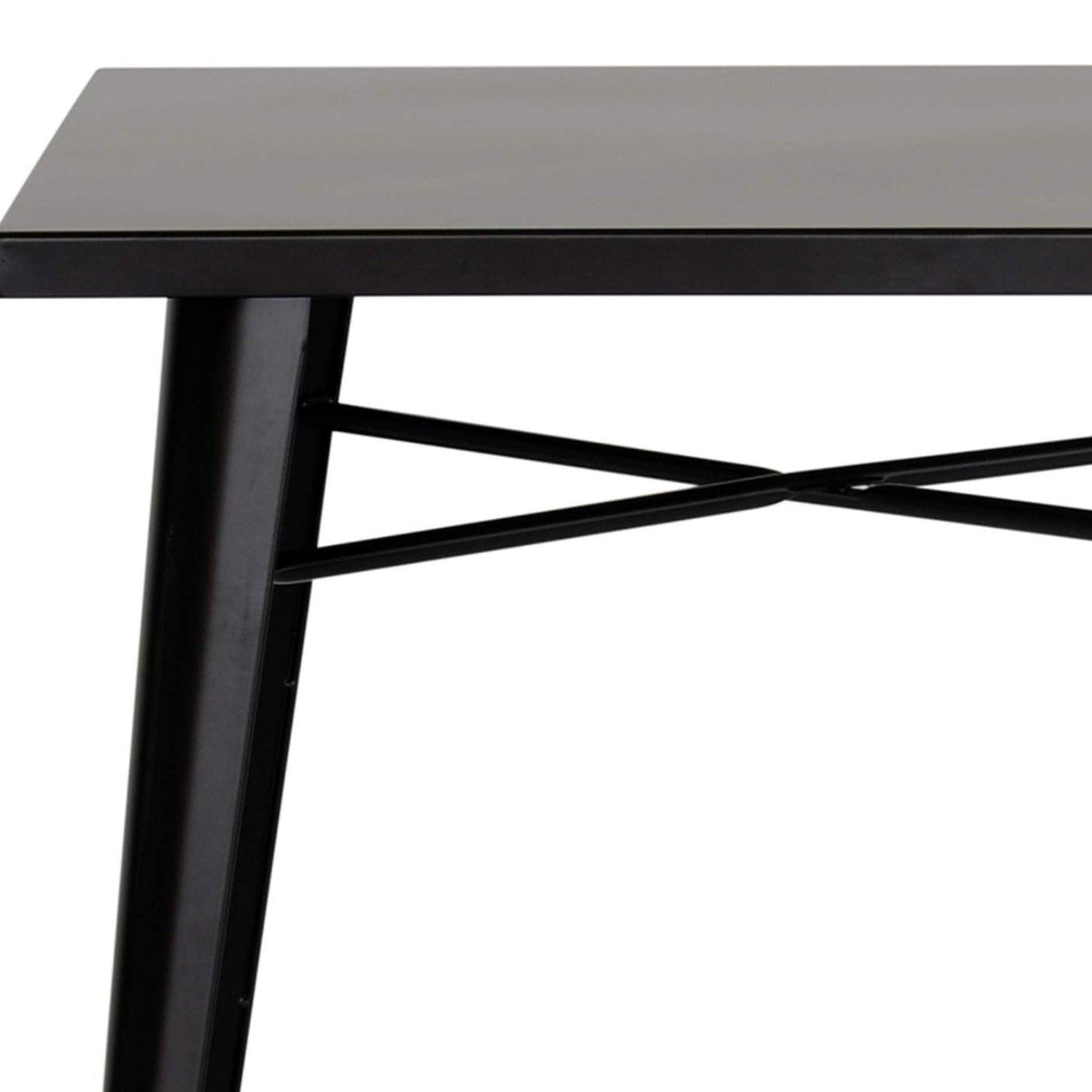 Mesa Tolix Negro Mate 80 x 80 Cm. Cubierta Acero-5