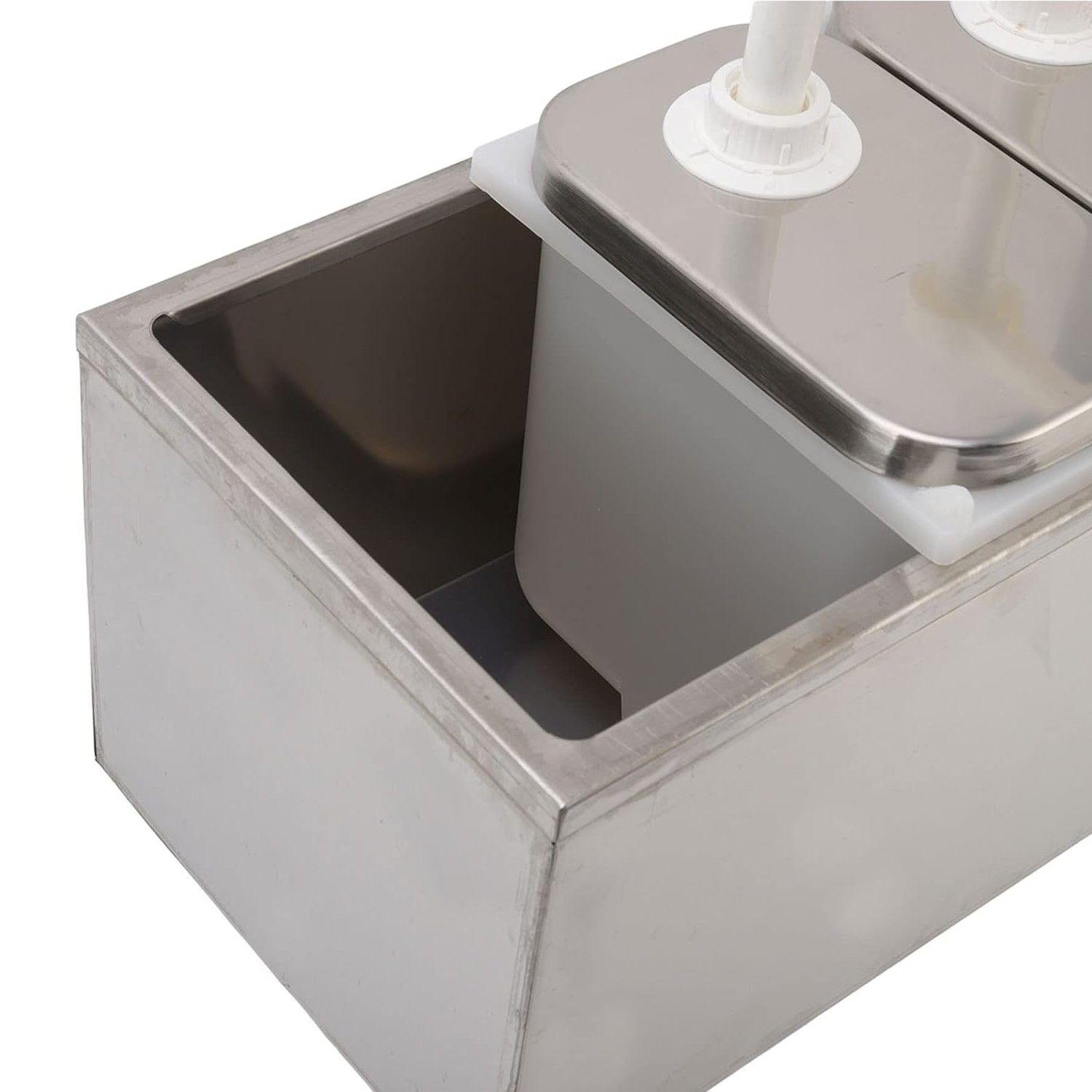 Dispensador de salsa 3x2 Lt. Acero inoxidable-4