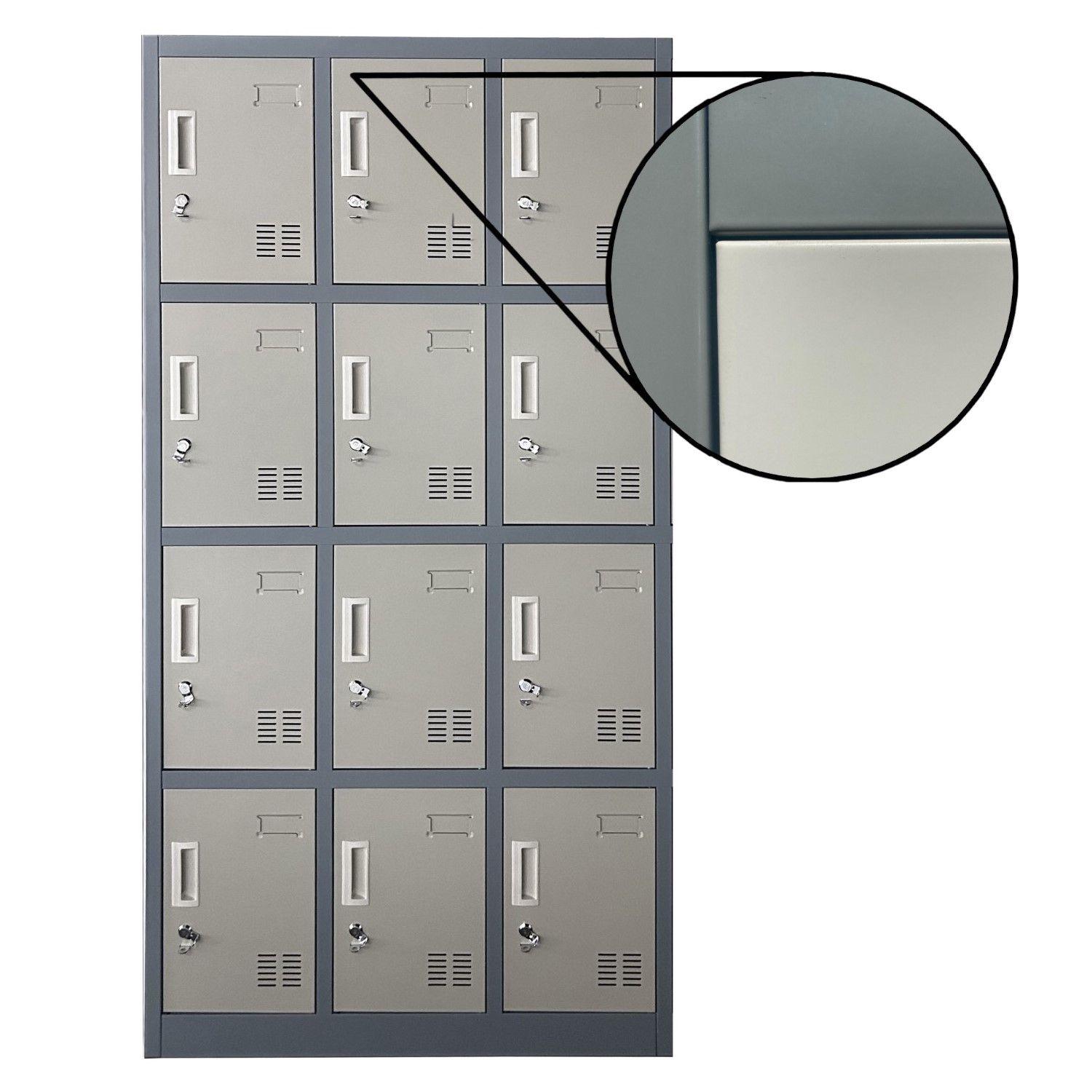 Locker Casillero metálico 3 Cuerpos 12 Puertas-4