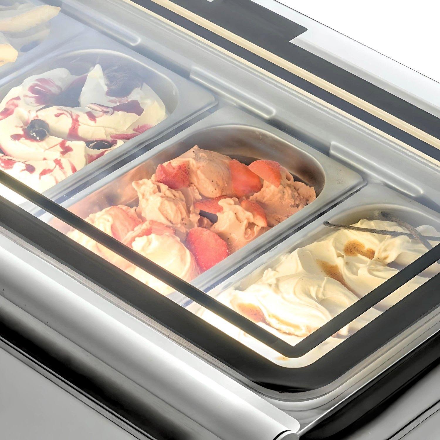 Pack 6 Depósitos Gastro GN 1/4 x 100 mm Acero Inox-3
