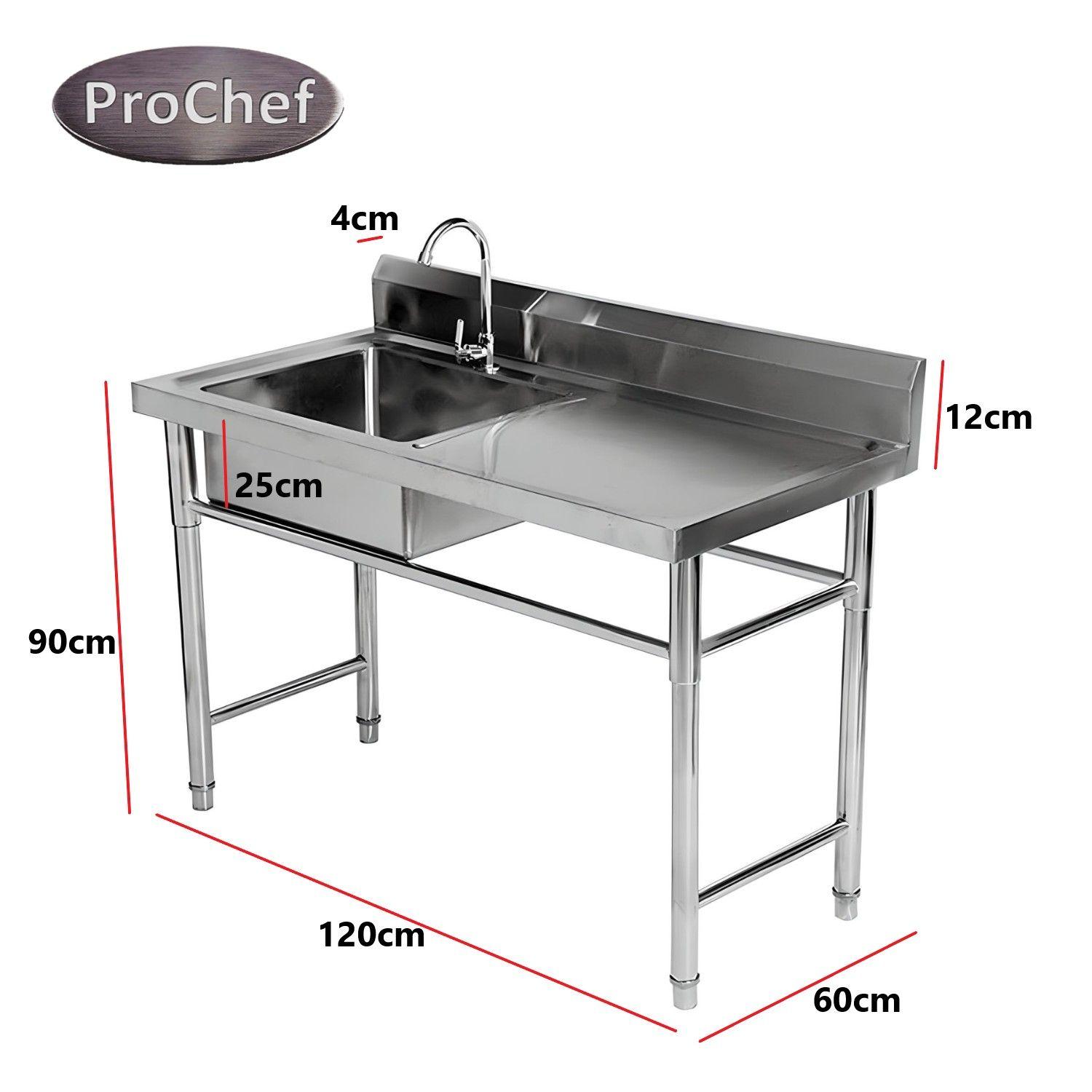 Lavafondos Acero Inox. 120x60x90 cm. Secador derecho-2