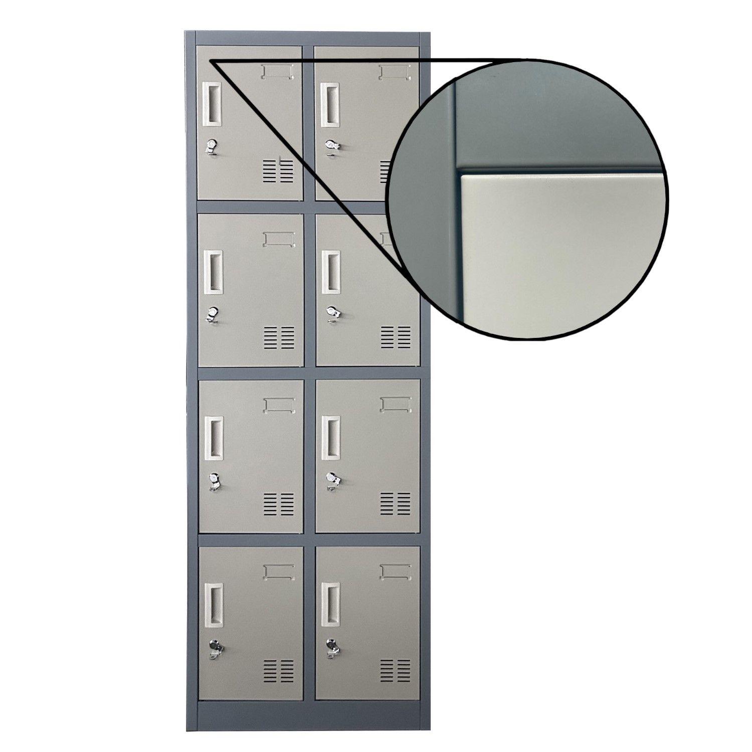 Locker Casillero metálico 2 Cuerpos 8 Puertas-4