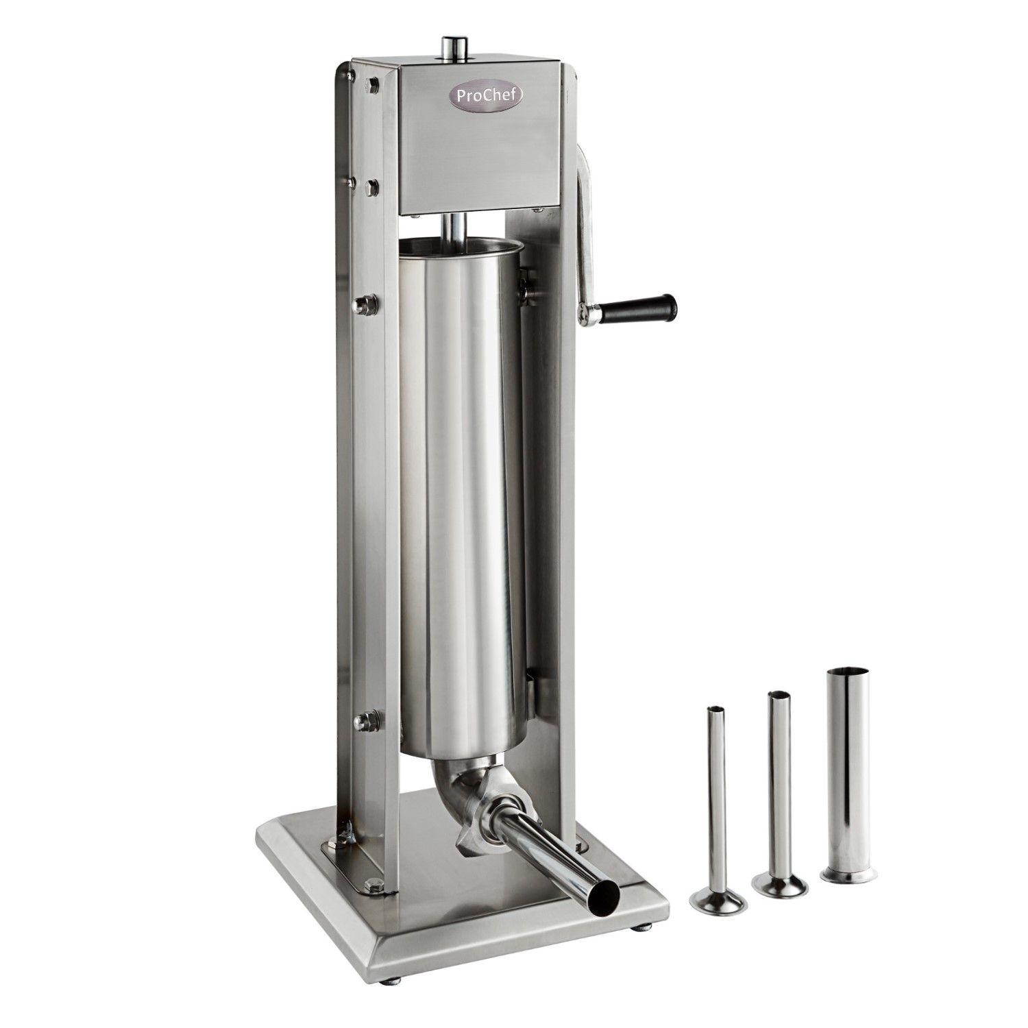 Embutidora Manual Vertical 7 Litros Acero Inox.-0