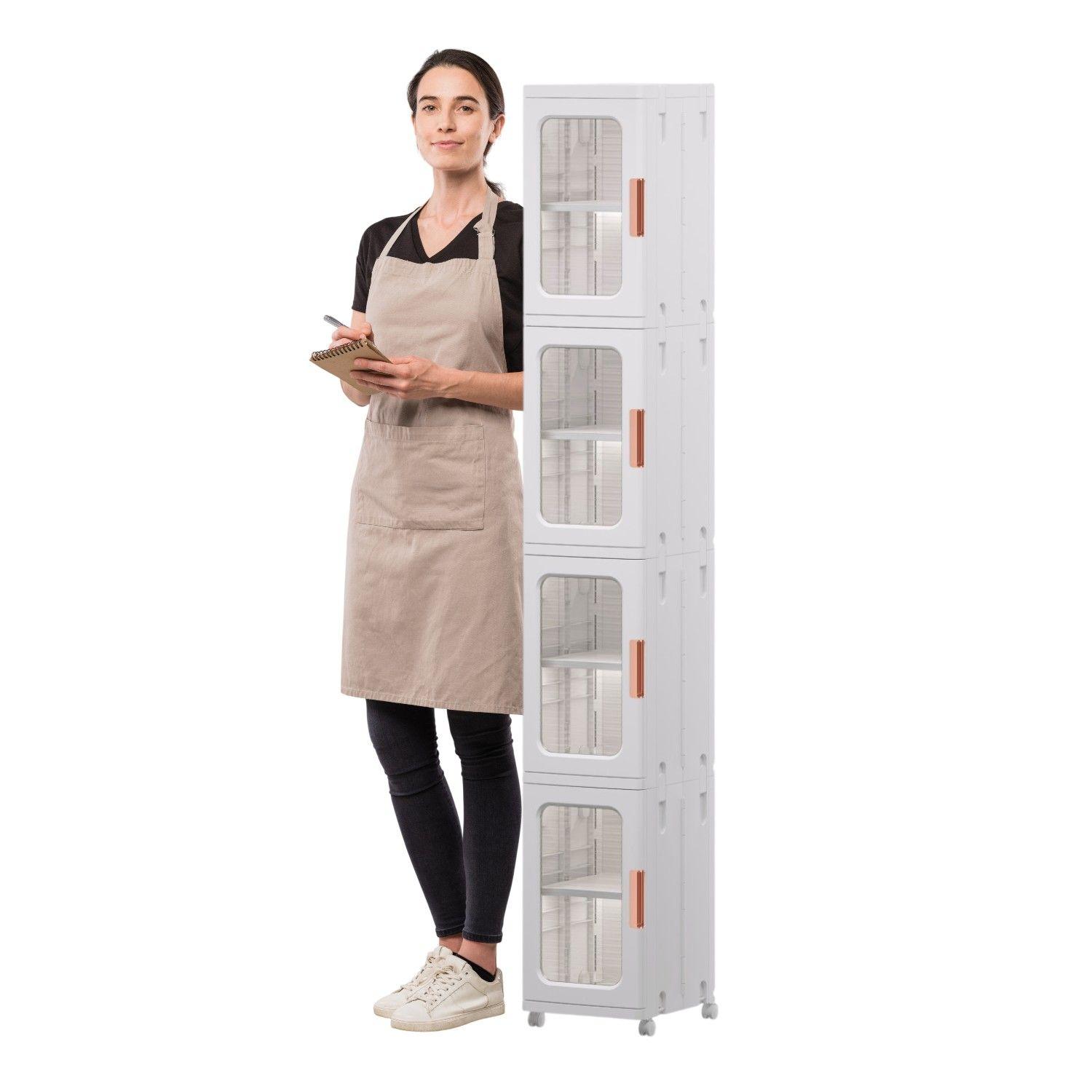 Carro Armario Plástico 4 niveles 25x29x166 cm.-1