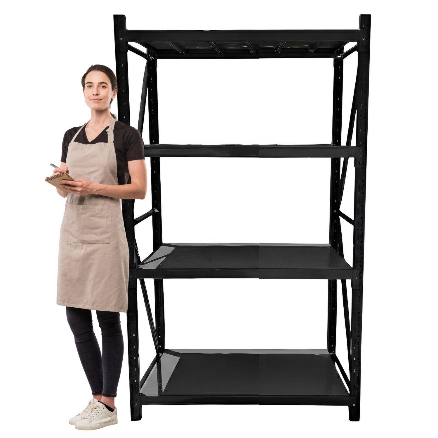 Estante Mini Rack 120x60x200 cm 400 kg Negro-0