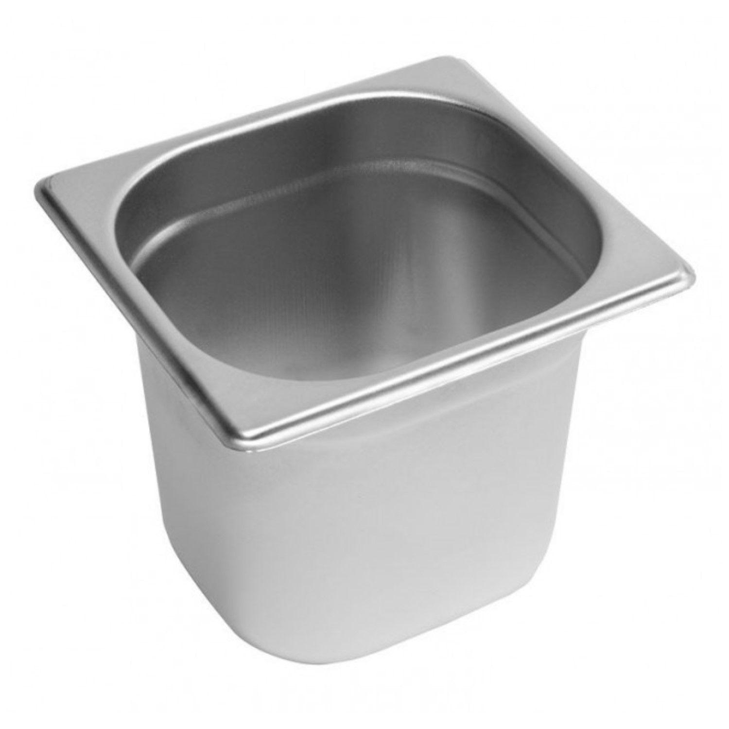 Pack 6 Depósitos Gastro GN 1/6 x 150 mm Acero Inox-1