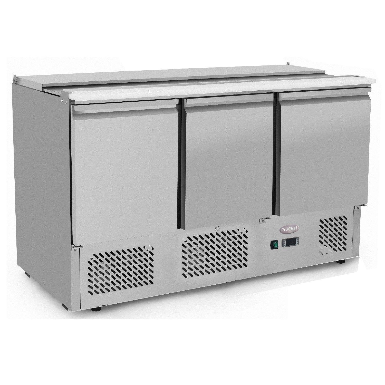 Mesón Refrigerado Saladette 137 Cm. 380 Lt Ac. Inox. ESL3850-3