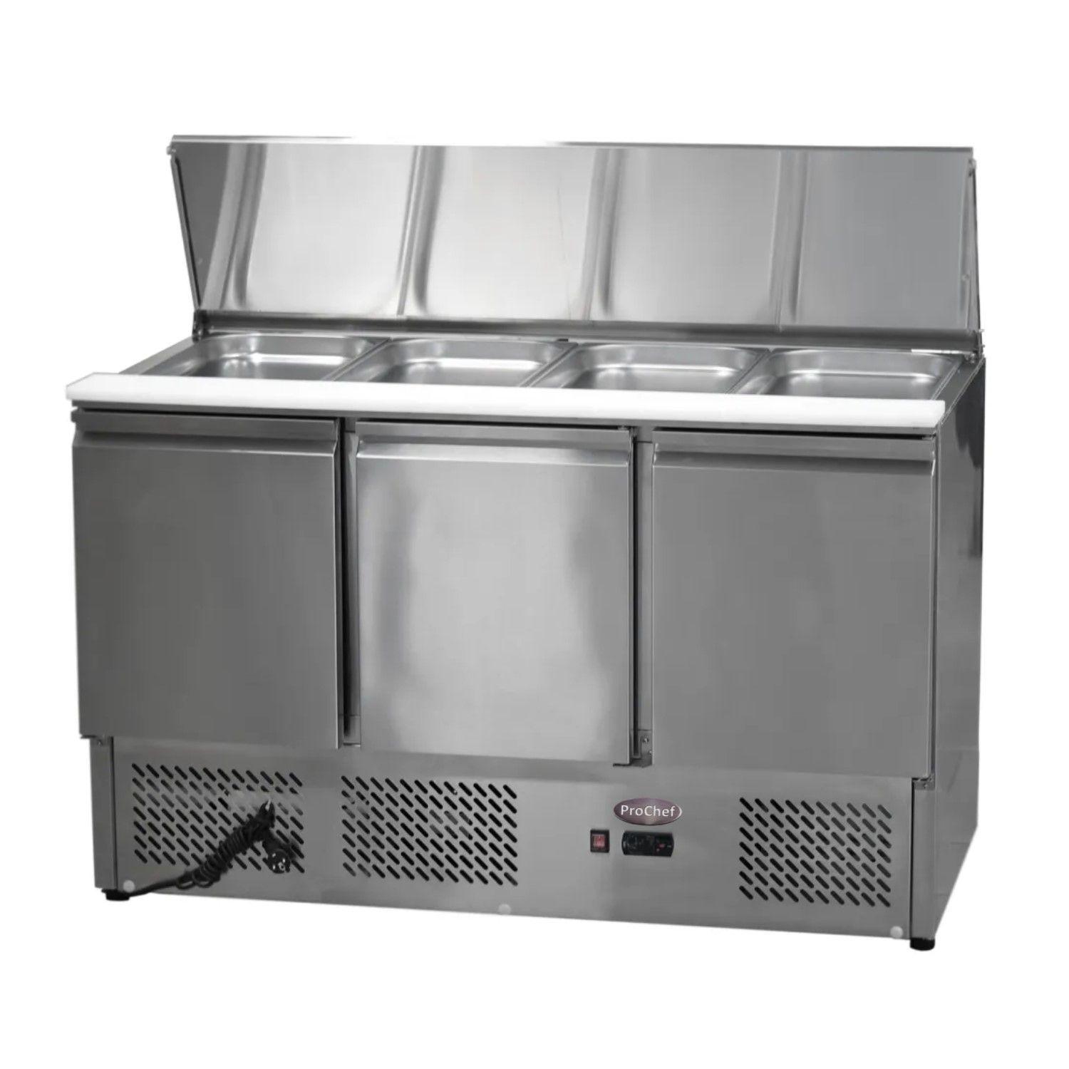 Mesón Refrigerado Saladette 137 Cm. 380 Lt Ac. Inox. ESL3850-6