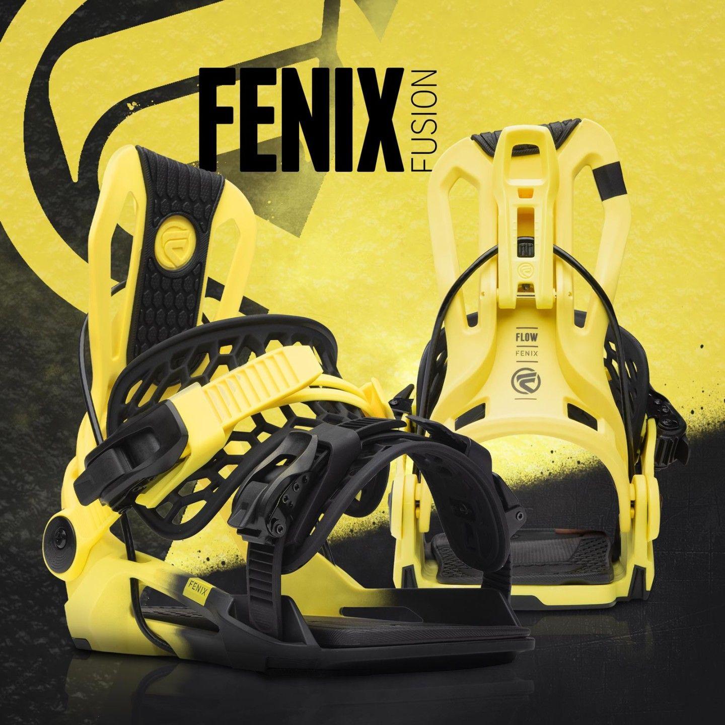 Fijacion Snowboard Flow Fenix Fusion Blacklemon-4