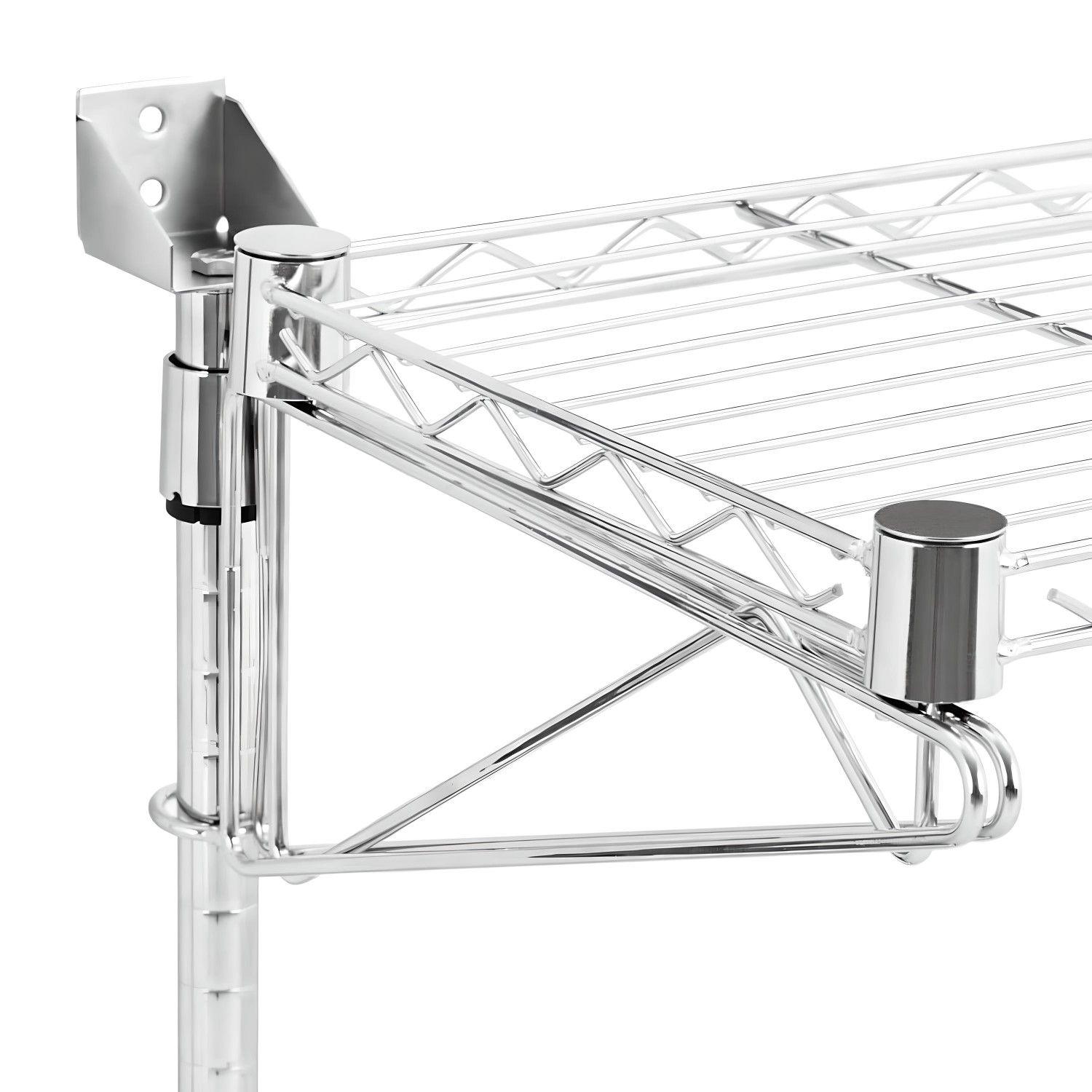 Repisa 2 bandejas 90x35x80 cm. Acero Cromado. Cap. 300 kg.-4
