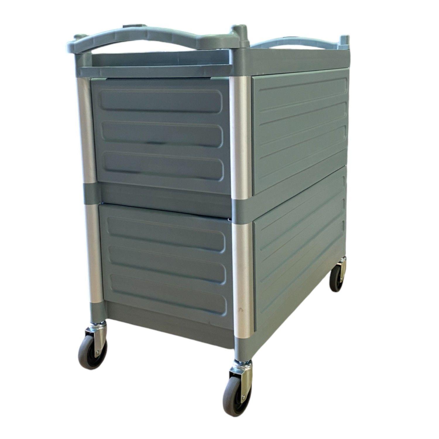 Carro Servicio Grande Cerrado 100x50x92 Gris-2