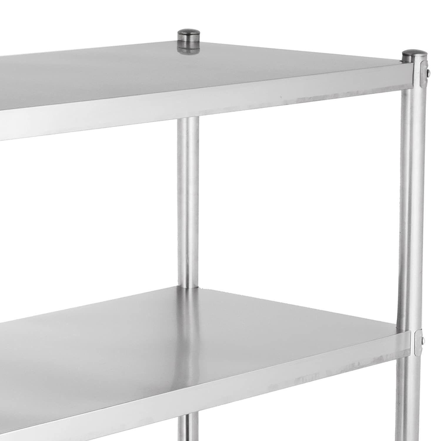 Estante 4 Bandejas lisas 120x50x180 cm. Acero Inox-3