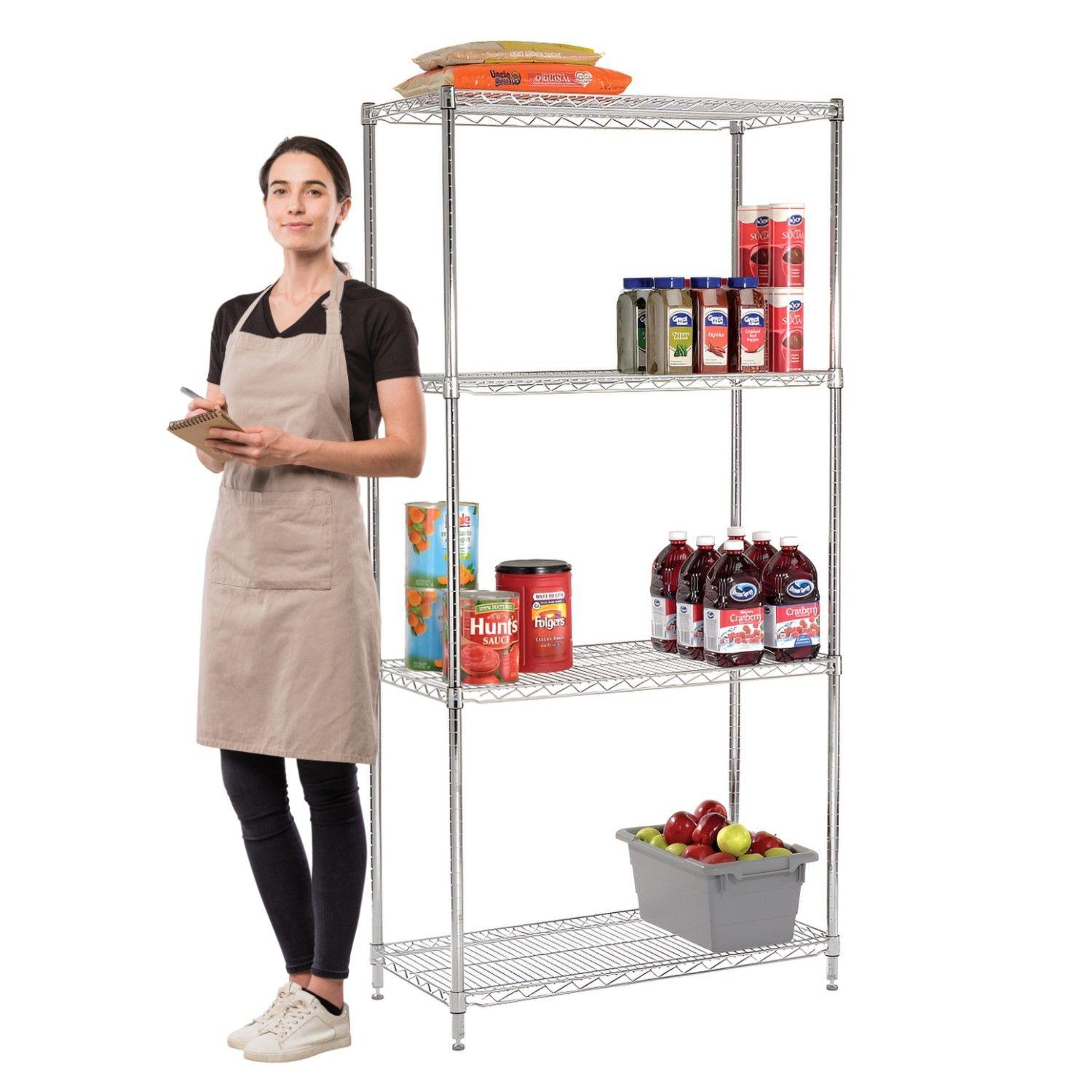 Estante Cromado 4 Bandejas 90x45x180 cm. Capacidad 800 kg.-1