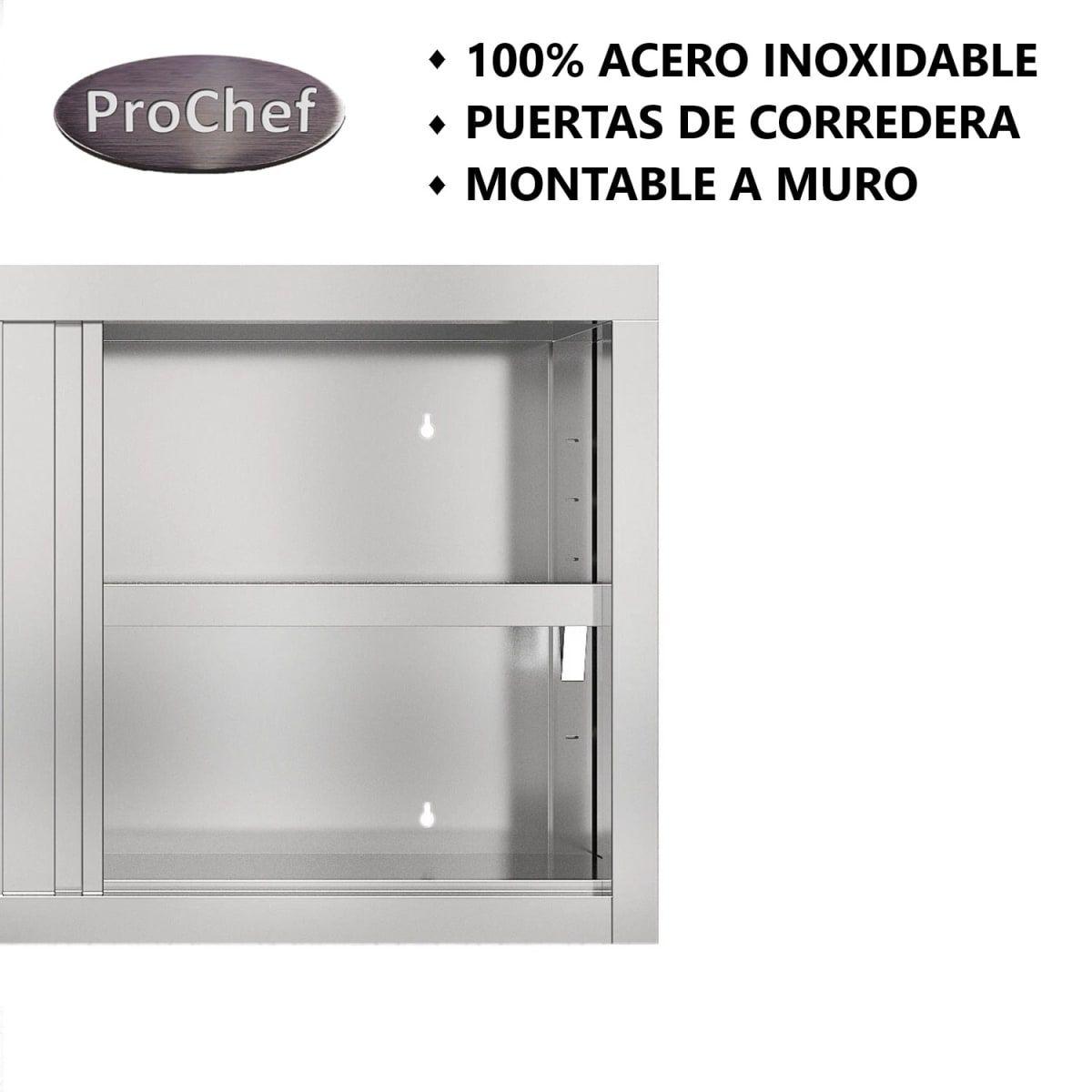 Mueble colgante acero inoxidable 100x65x40 cm-2