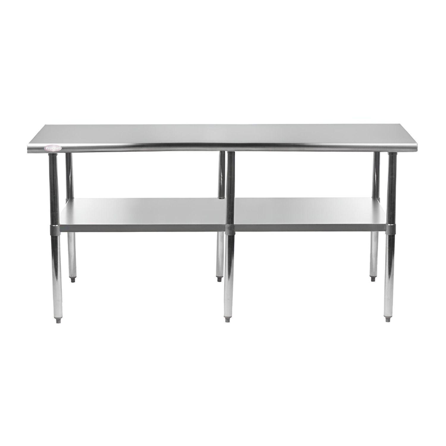 Mesón Centro ECO Acero Inoxidable 200x60x85 cm.-4