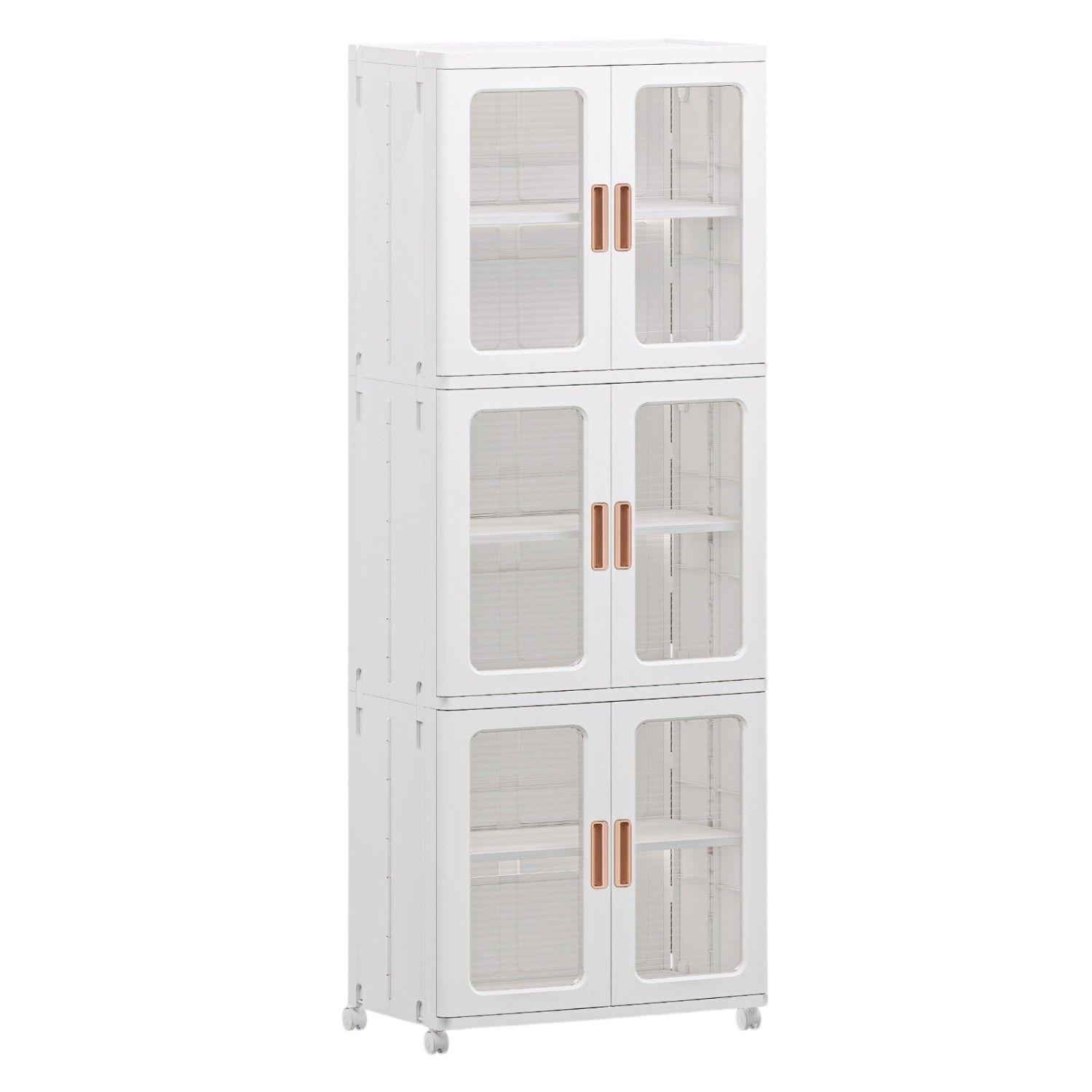 Armario Plástico 2 Cuerpos 3 Niveles. 53x36x156 cm.-0