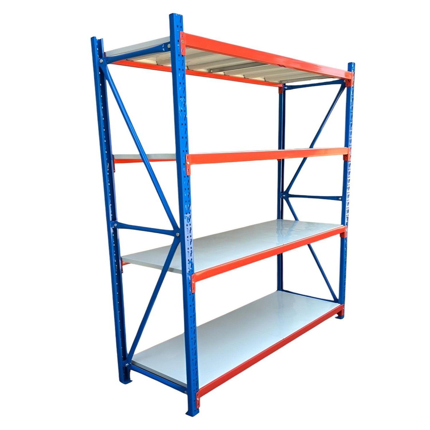 Estante Mini Rack 200x50x200 cm 400 kg Azul Naranjo Gris-1