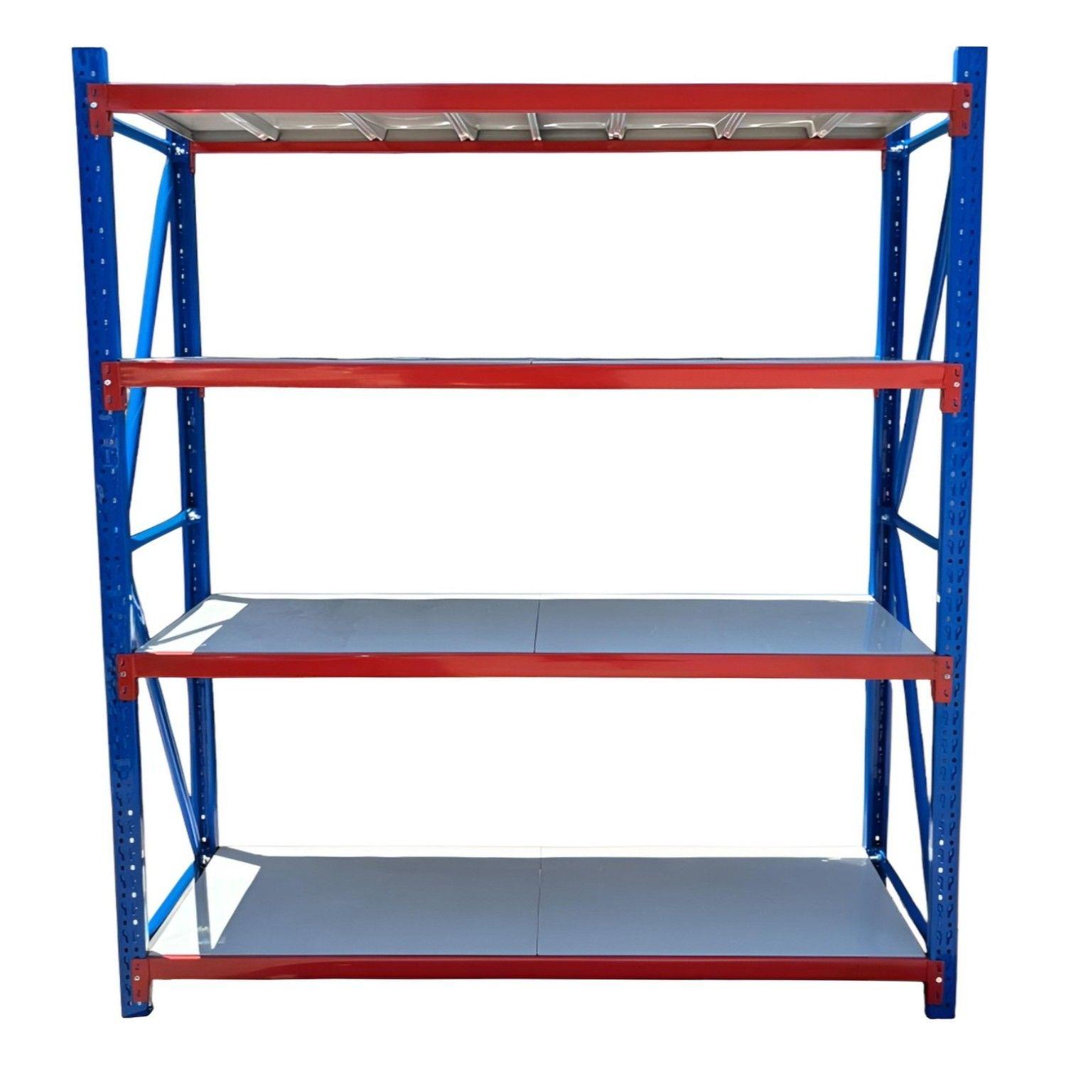 Estante Mini Rack 200x50x200 cm 400 kg Azul Naranjo Gris-3