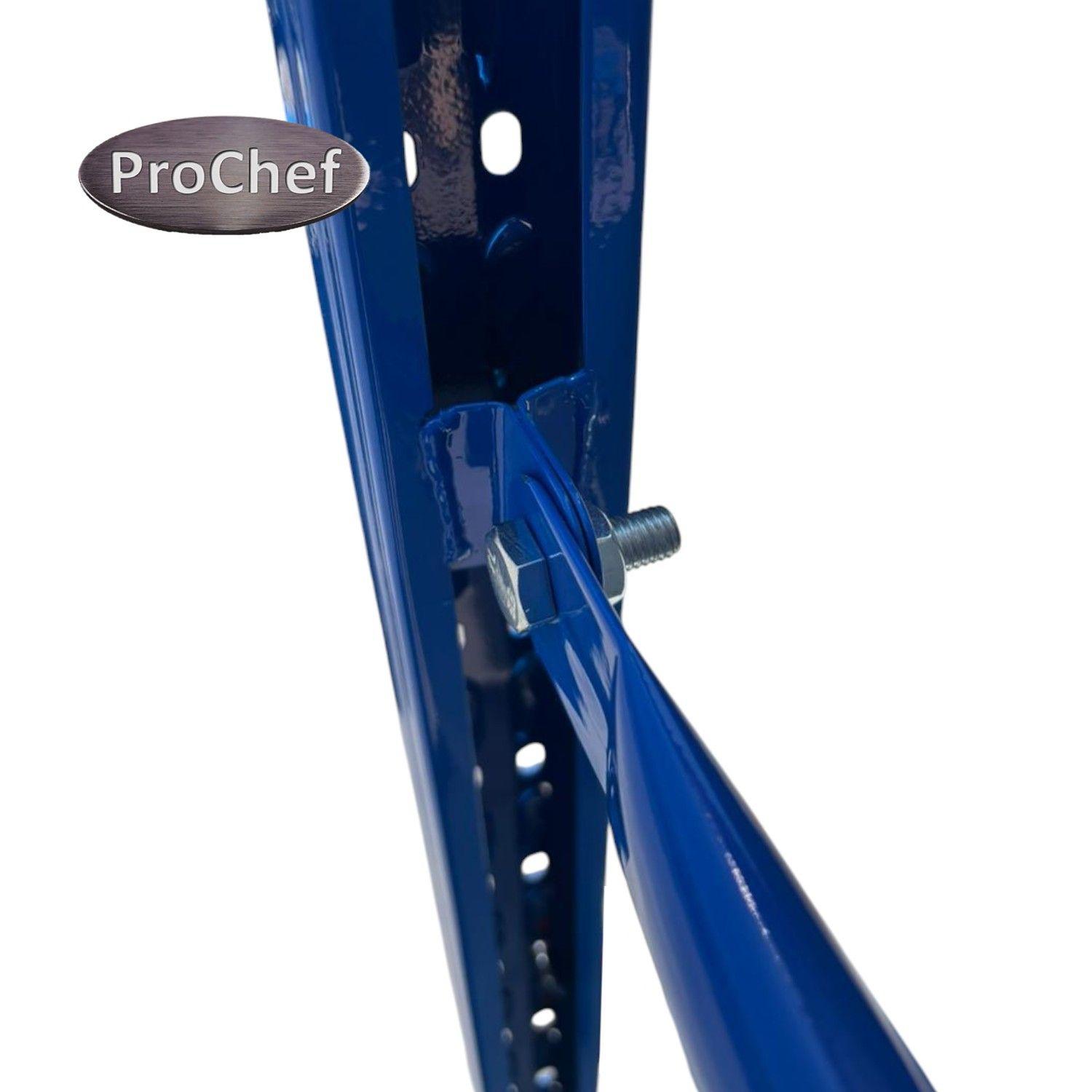 Estante Mini Rack 200x50x200 cm 400 kg Azul Naranjo Gris-7