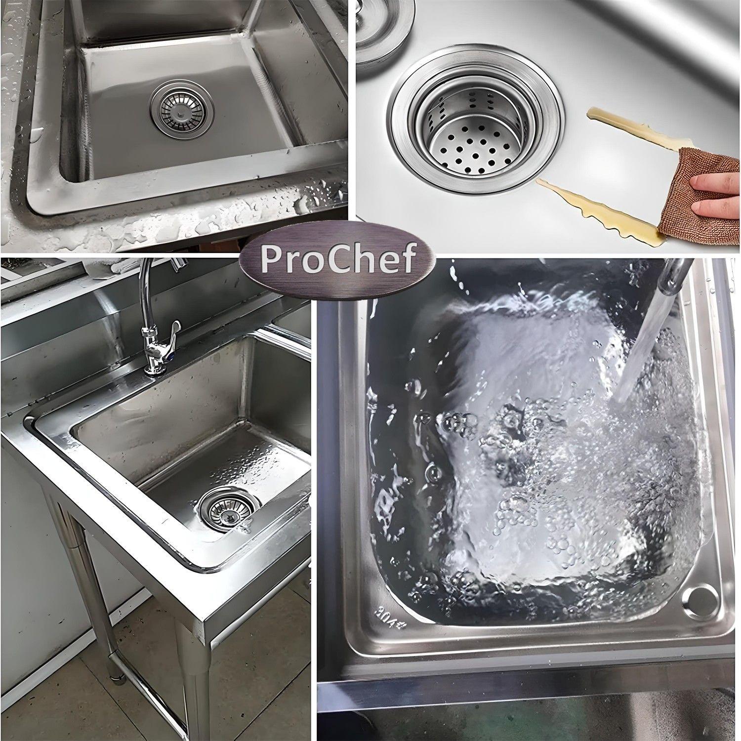 Lavafondos Doble Acero Inox. 150x60x90 cm. Secador derecho-8