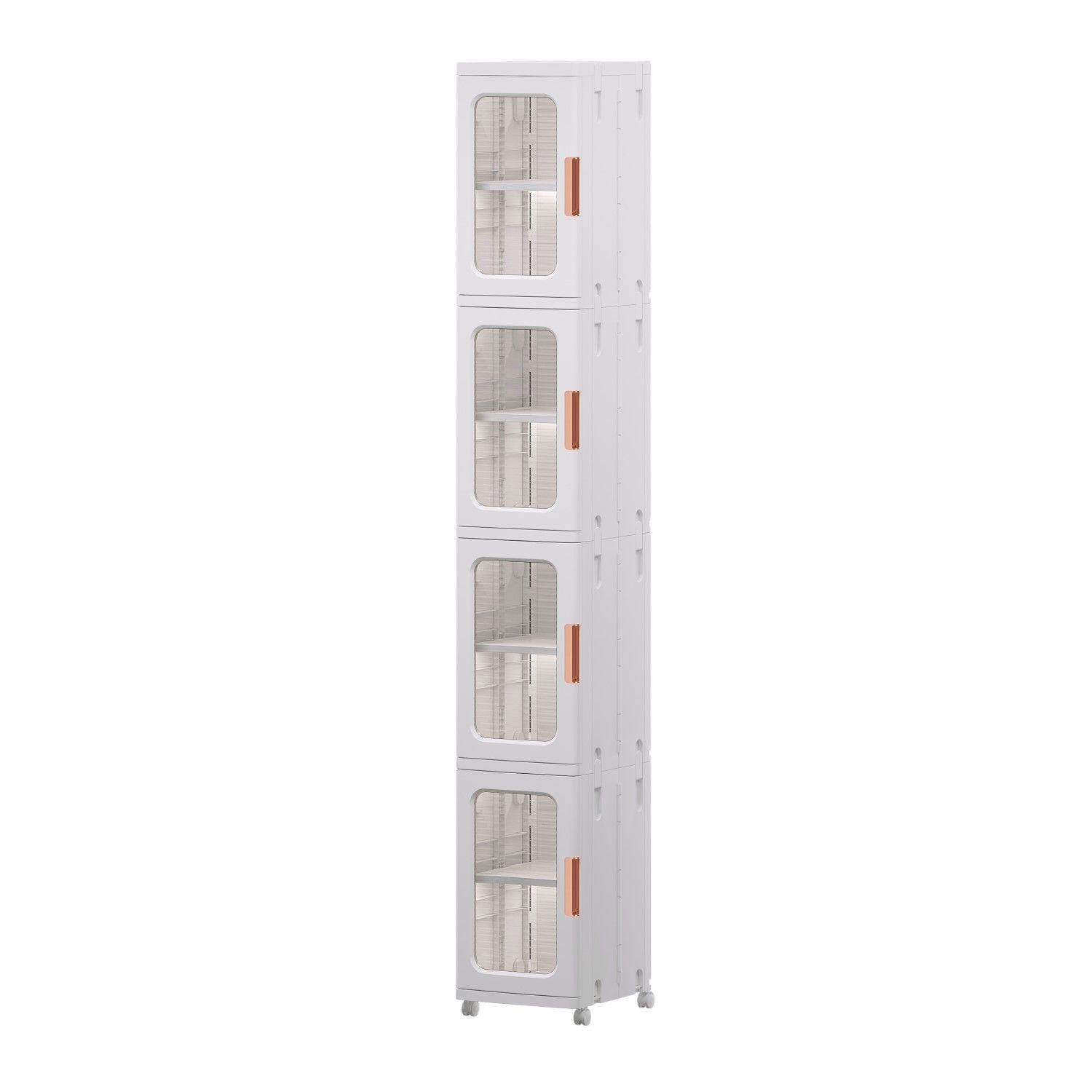 Carro Armario Plástico 4 niveles 25x29x166 cm.-0