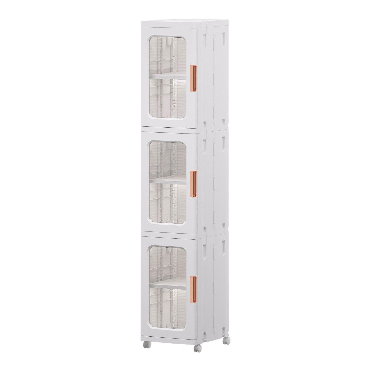 Carro Armario Organizador Plástico 3 niveles 25x29x126 cm.-0
