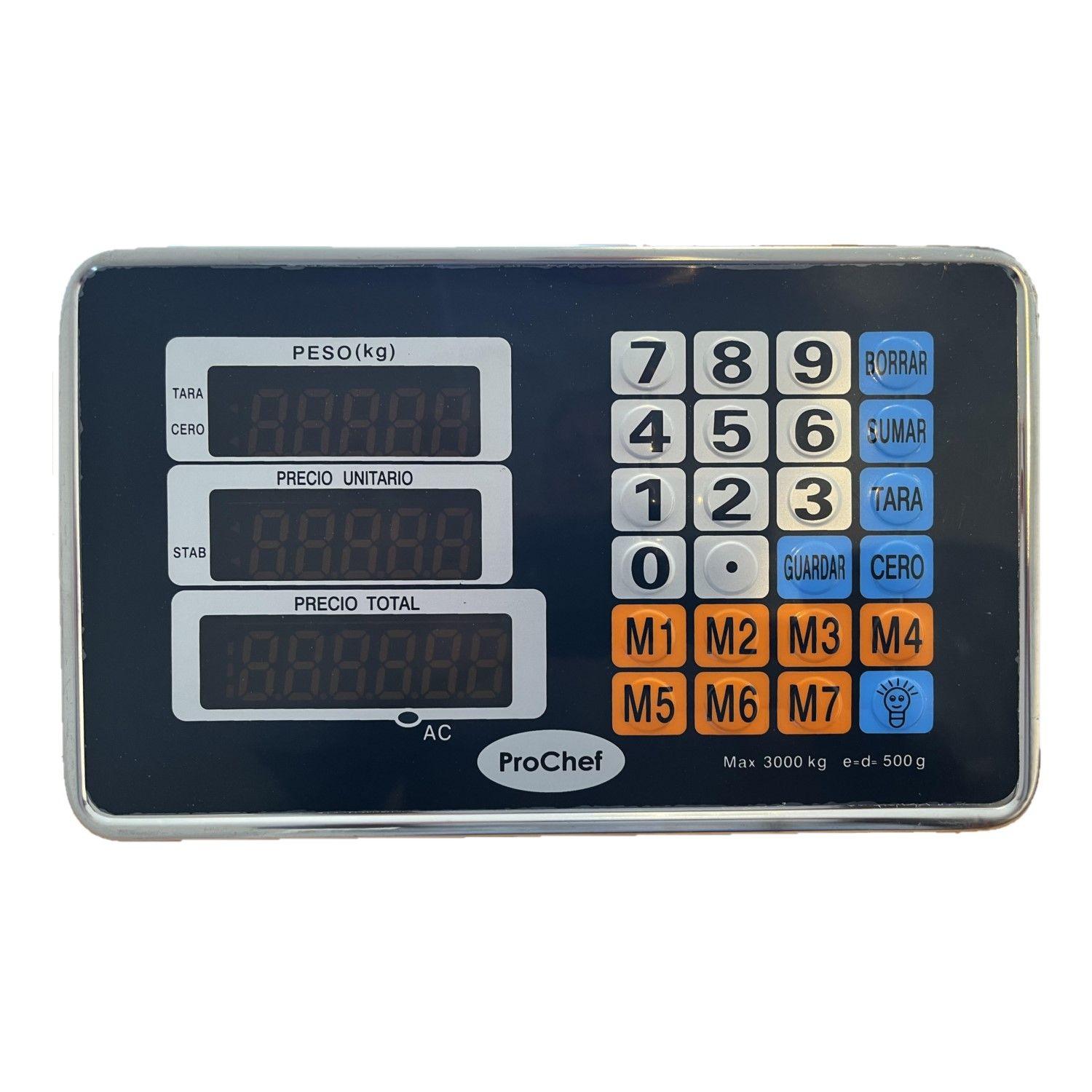 Pesa Digital 3000 Kg (3 Ton) Plataforma 120x120 Cm-2