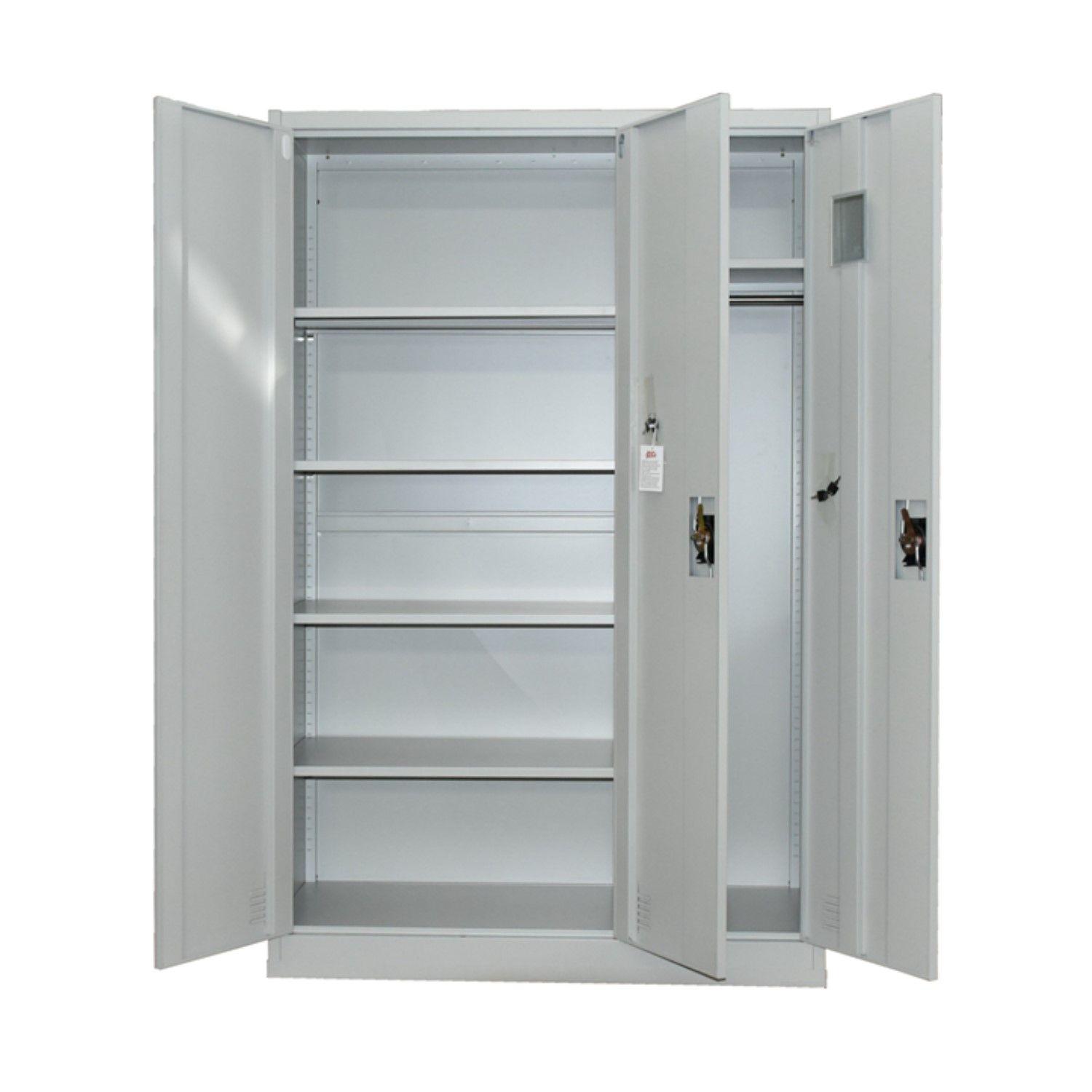 Armario de Acero 90x40x185 cm. 7 Espacios. 2 Cuerpos 3 Puertas-3