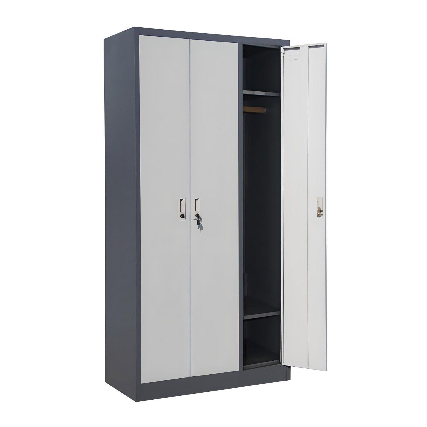 Armario de Acero 90x40x185 cm. 7 Espacios. 2 Cuerpos 3 Puertas-2