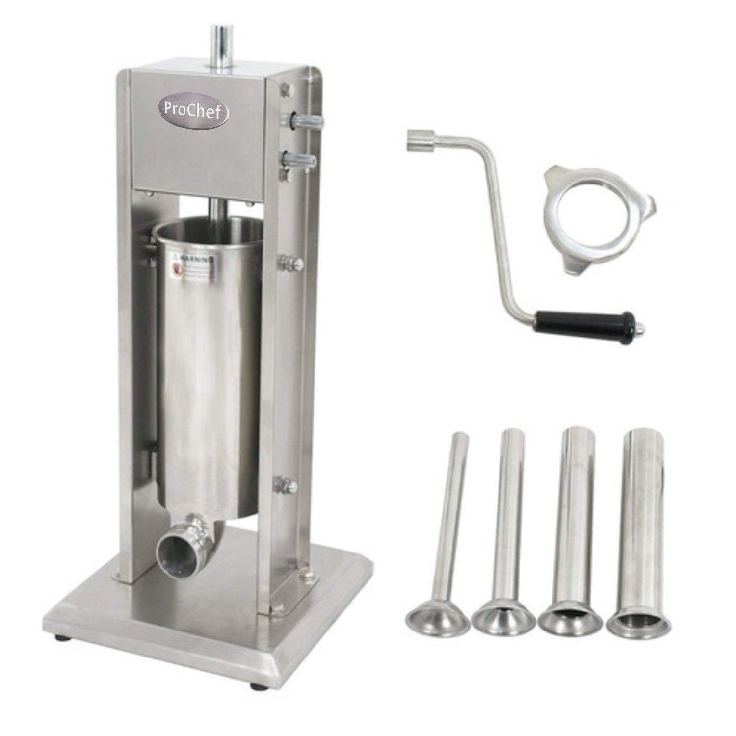 Embutidora Manual Vertical 5 Litros Acero Inox.-0