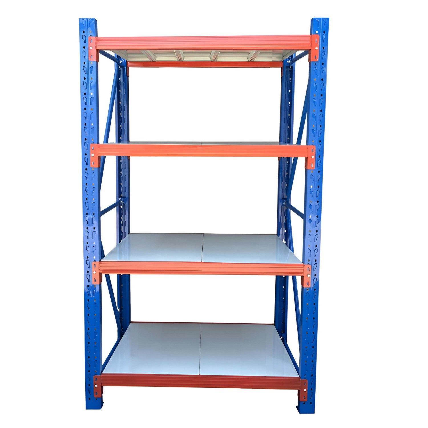 Estante Mini Rack 120x60x200 cm 800 kg Azul Naranjo Gris-0