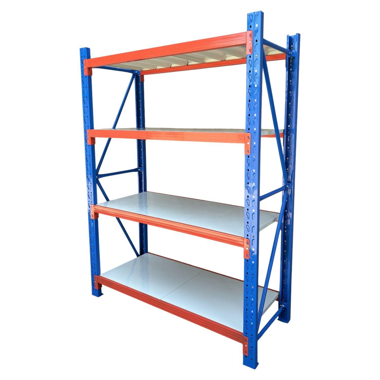 Estante Mini Rack 120x60x200 cm 800 kg Azul Naranjo Gris-2