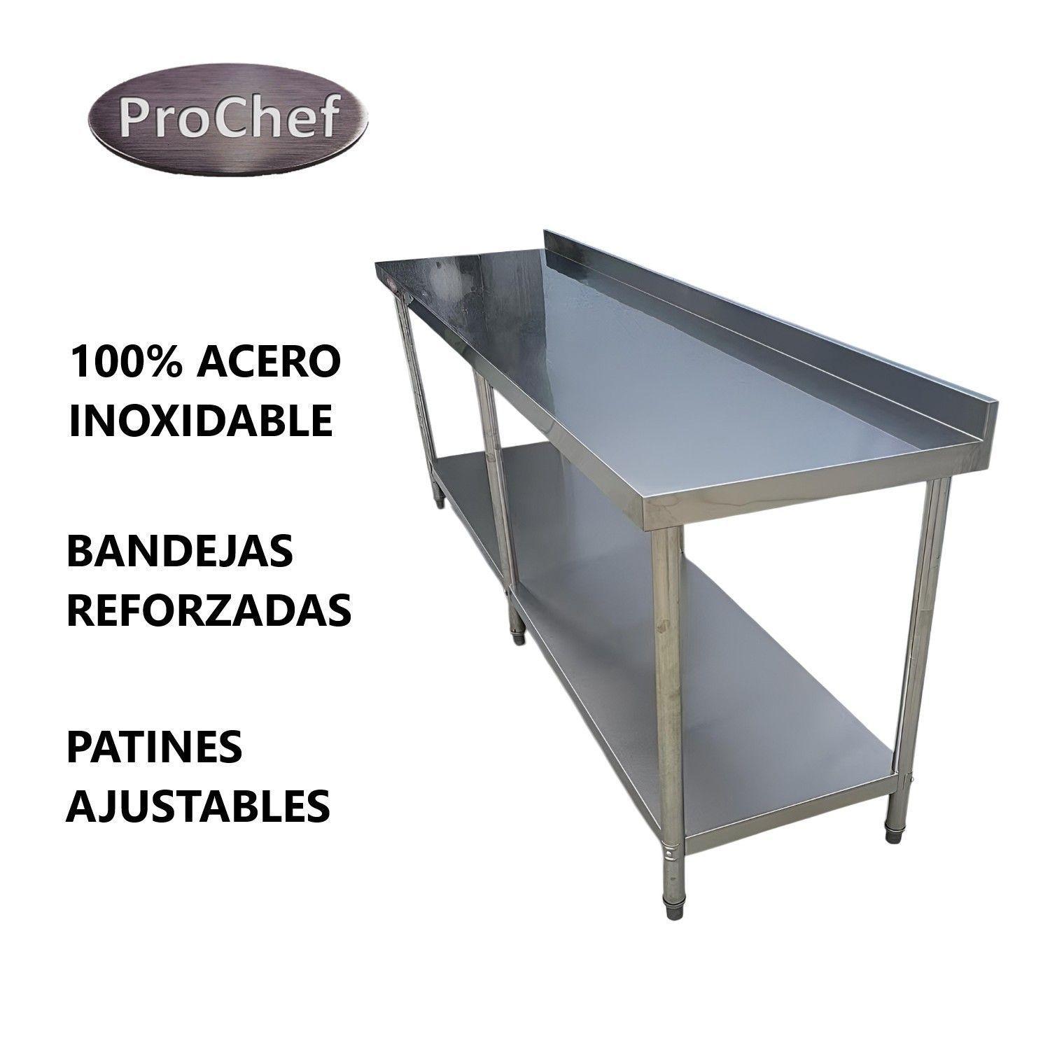 Meson muro 100% inoxidable 240x60x85(+6) cm-2